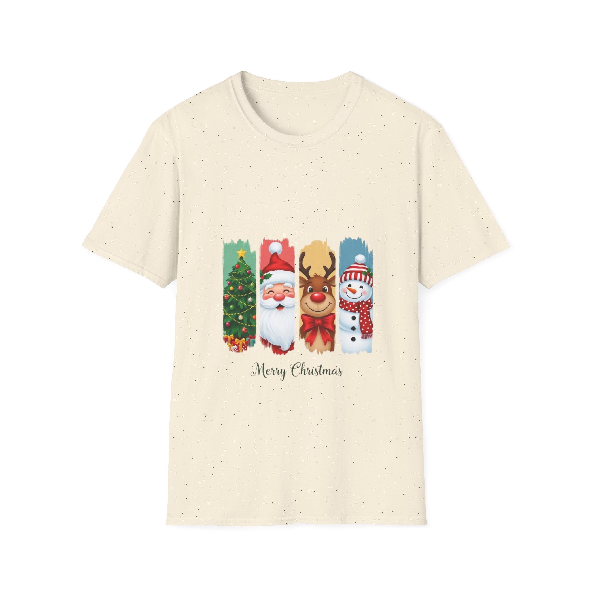 Christmas Characters T-Shirt — Merry Christmas Santa, Reindeer & Snowman Holiday Tee
