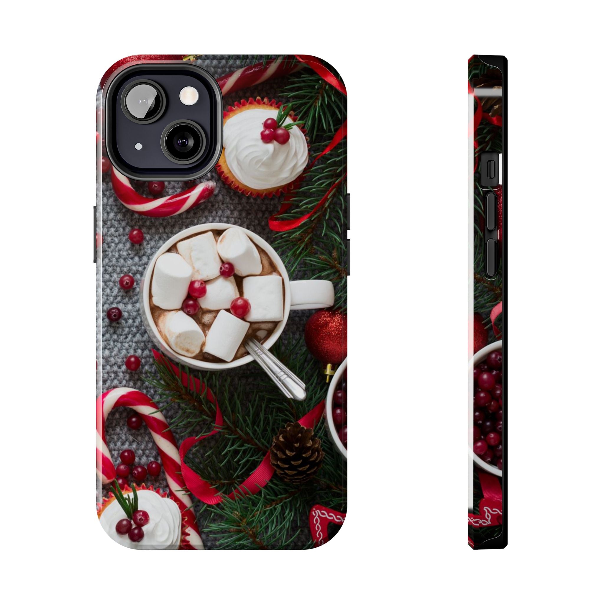 Christmas Hot Cocoa Tough Phone Case — Festive Holiday Drink Design
