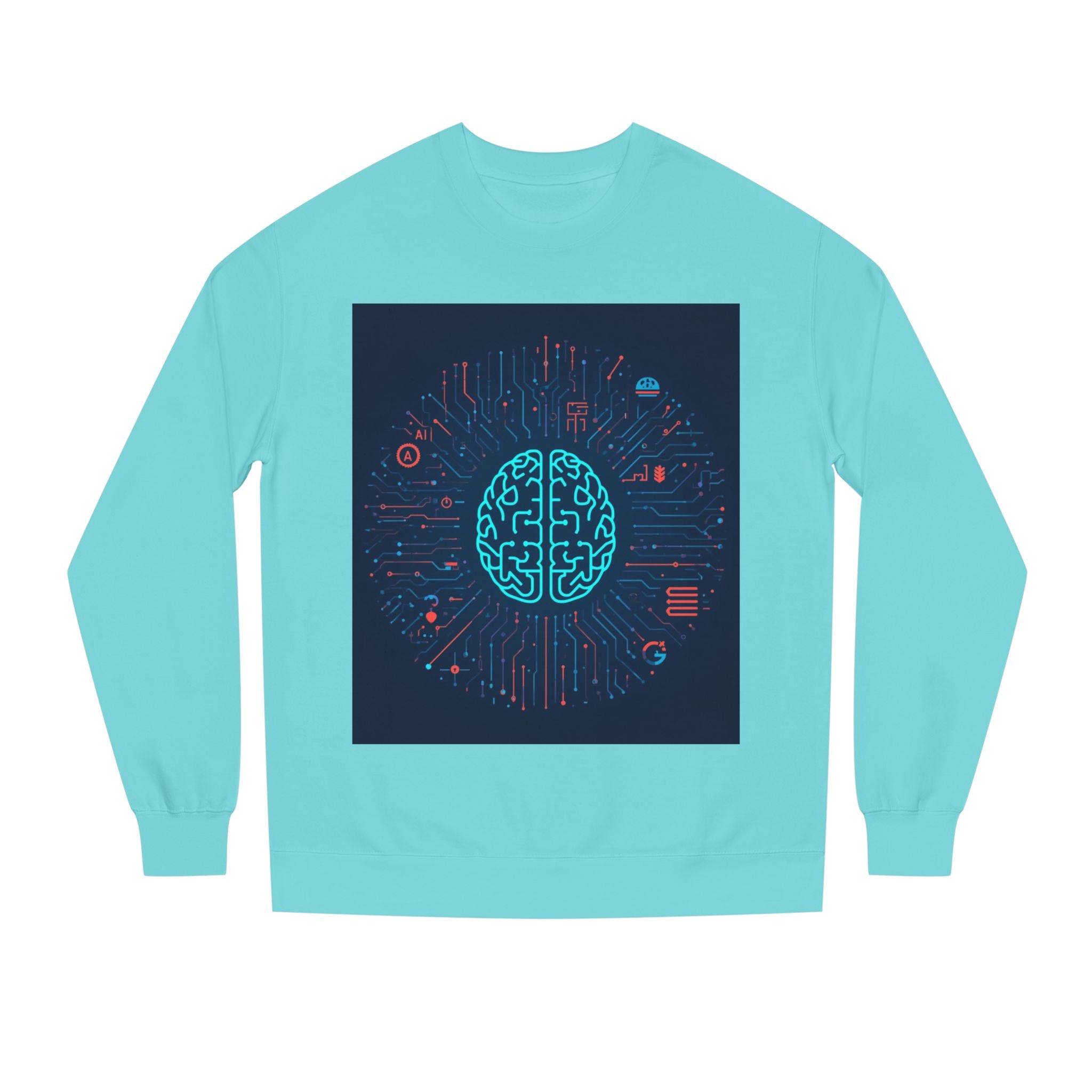 AI Brain Circuit Crewneck Sweatshirt