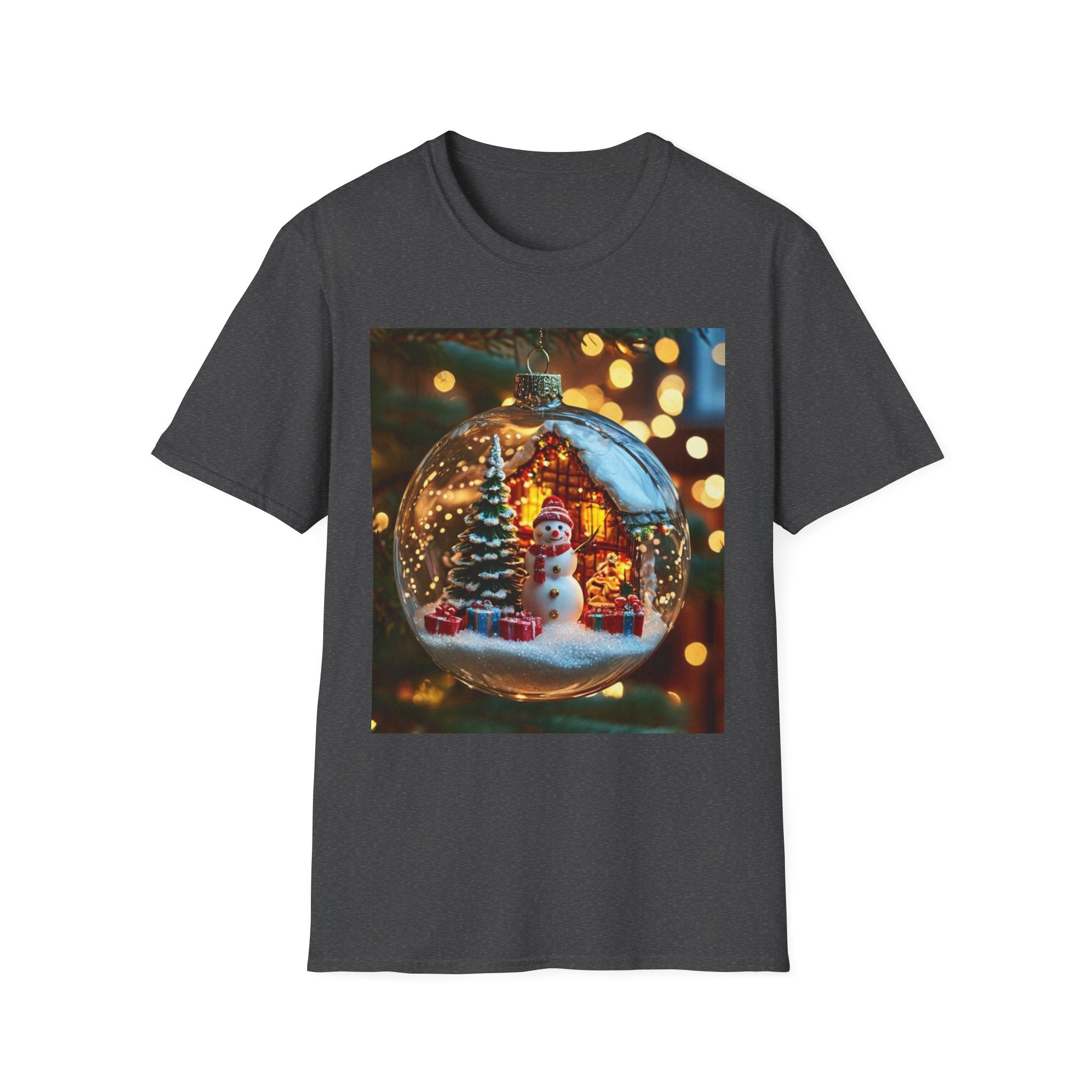 Christmas Snow Globe T-Shirt — Snowman Ornament Holiday Tee
