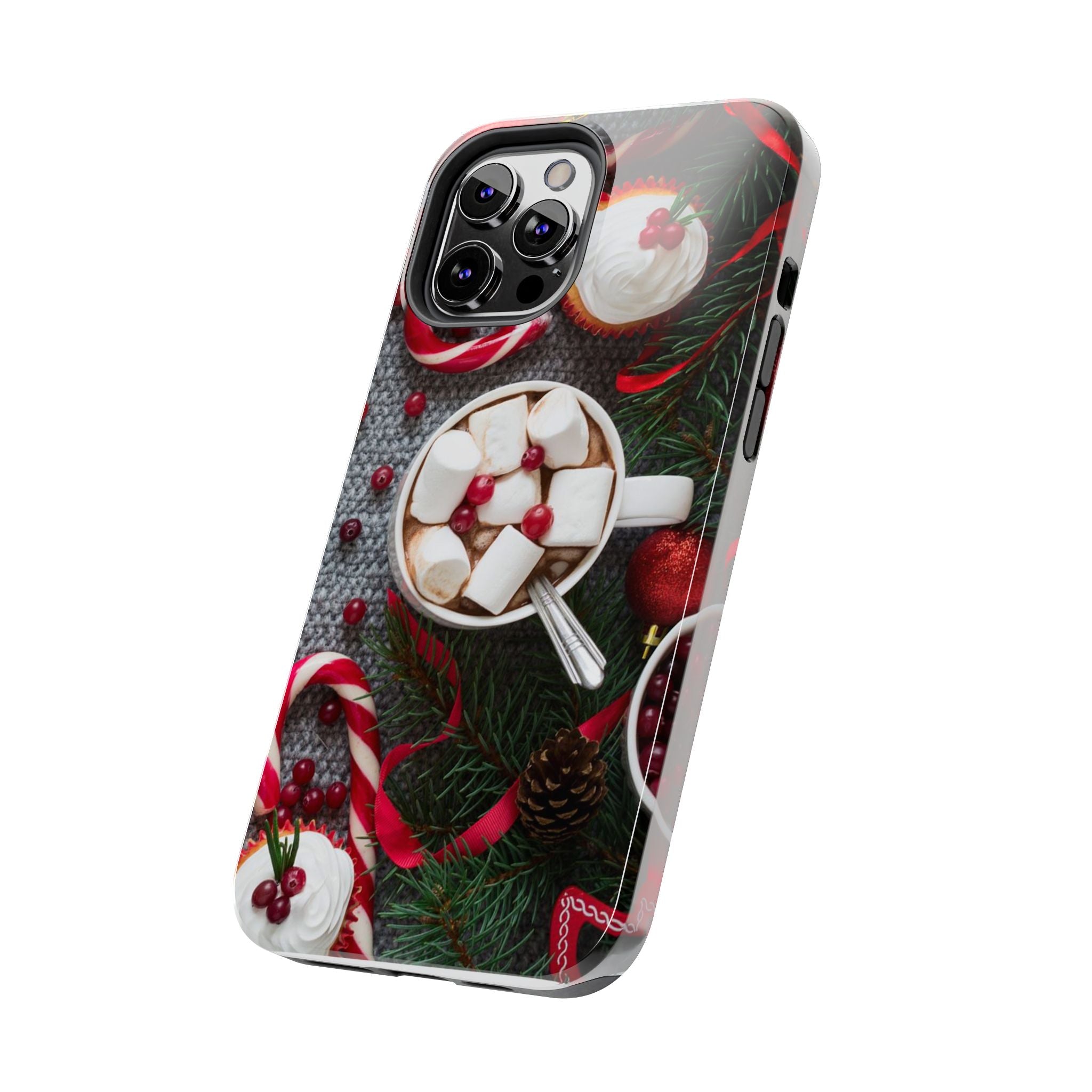 Christmas Hot Cocoa Tough Phone Case — Festive Holiday Drink Design