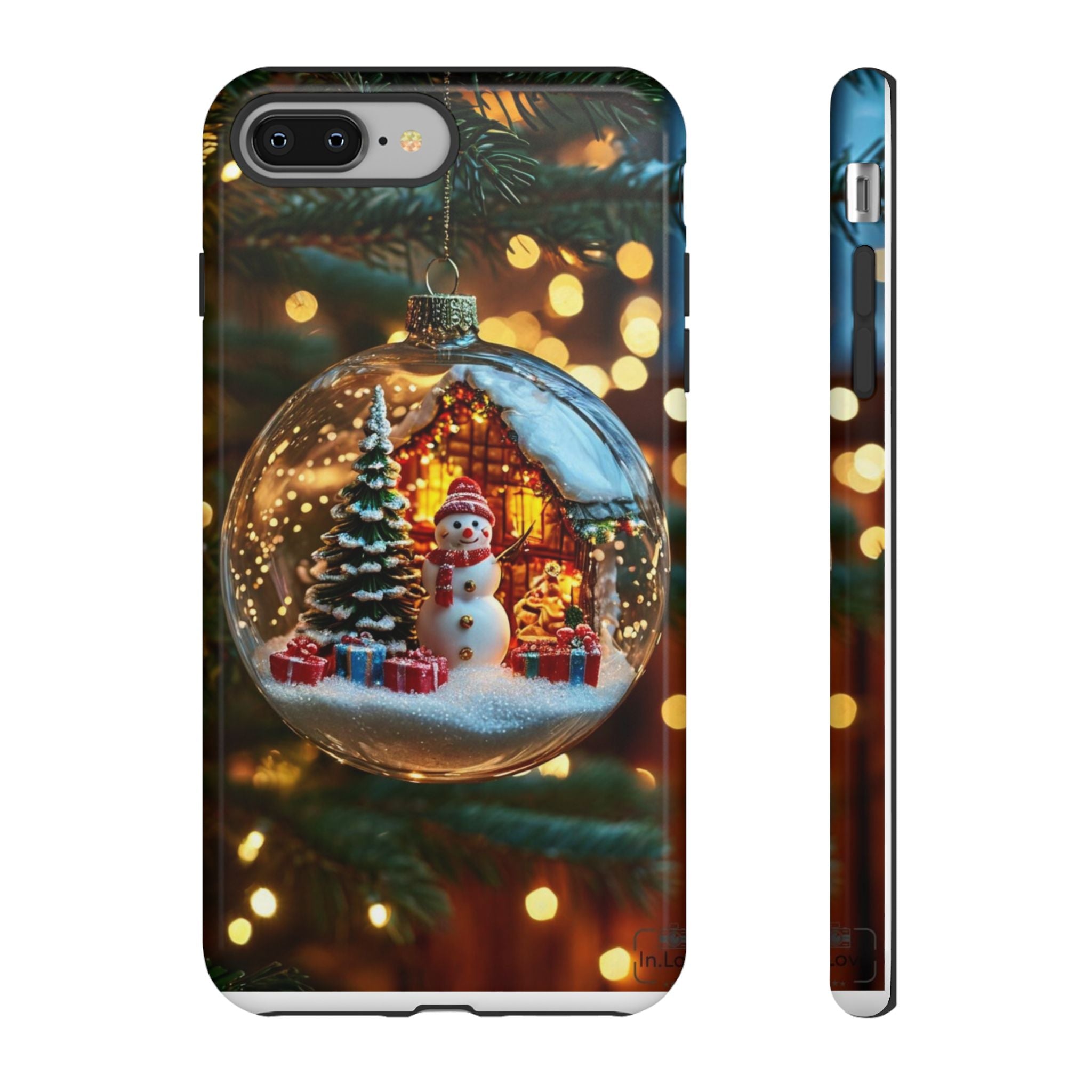 Christmas Snow Globe Phone Case — Festive Snowman Ornament Design