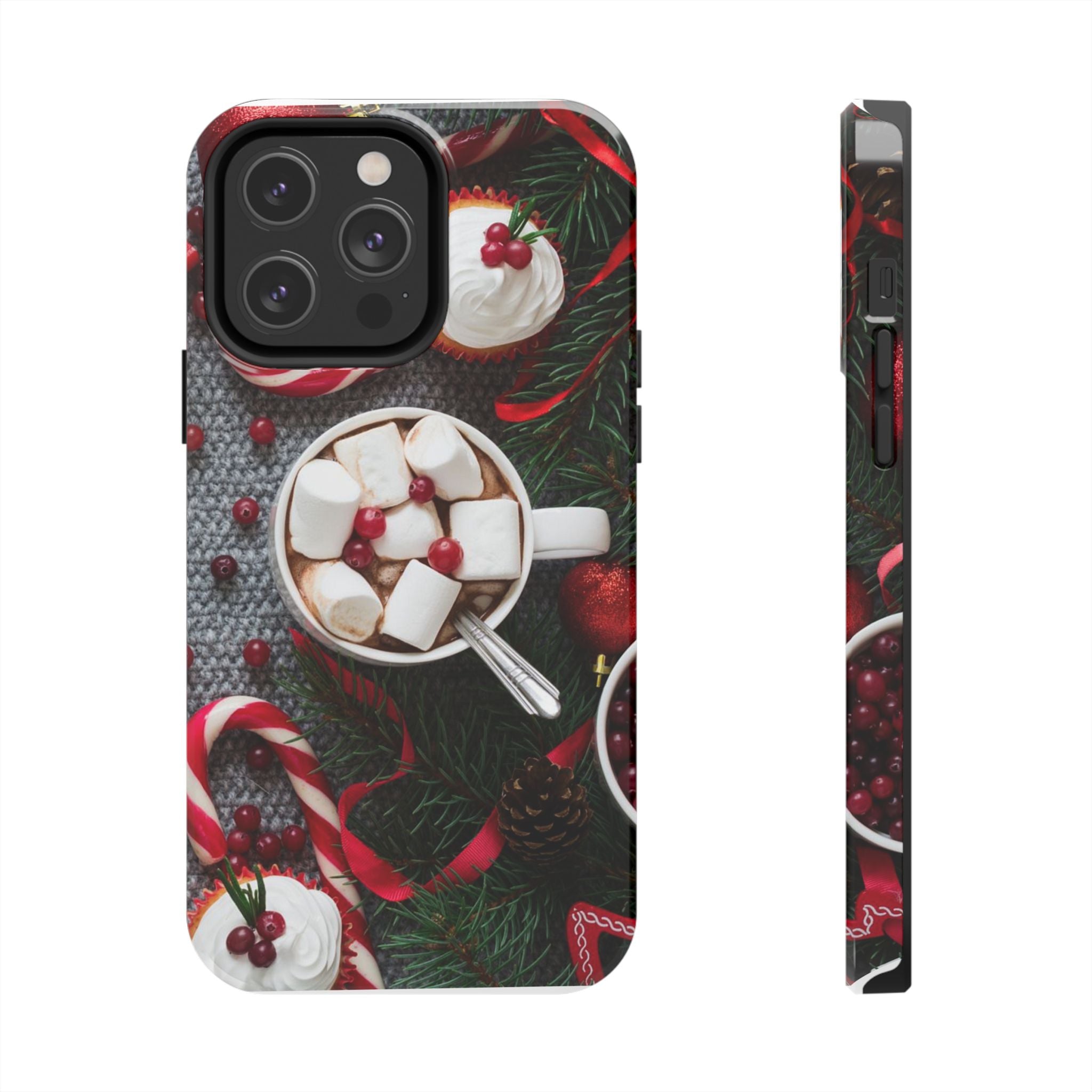 Christmas Hot Cocoa Tough Phone Case — Festive Holiday Drink Design