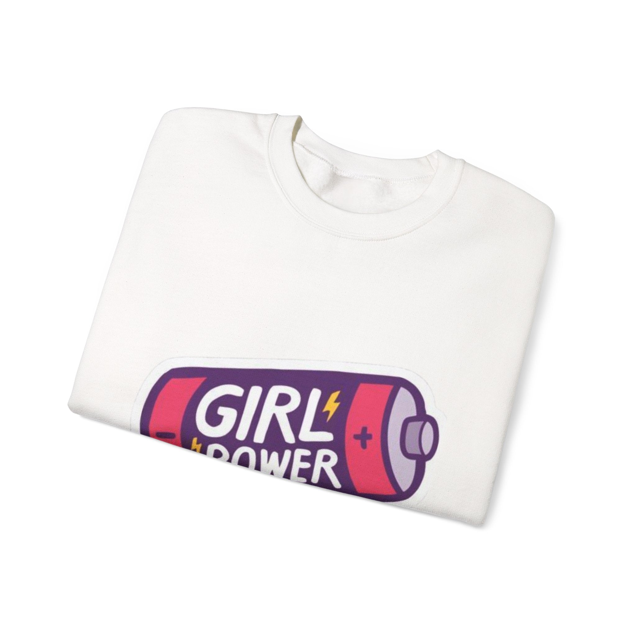 Girl Power Battery Sweatshirt — Feminist Graphic Crewneck