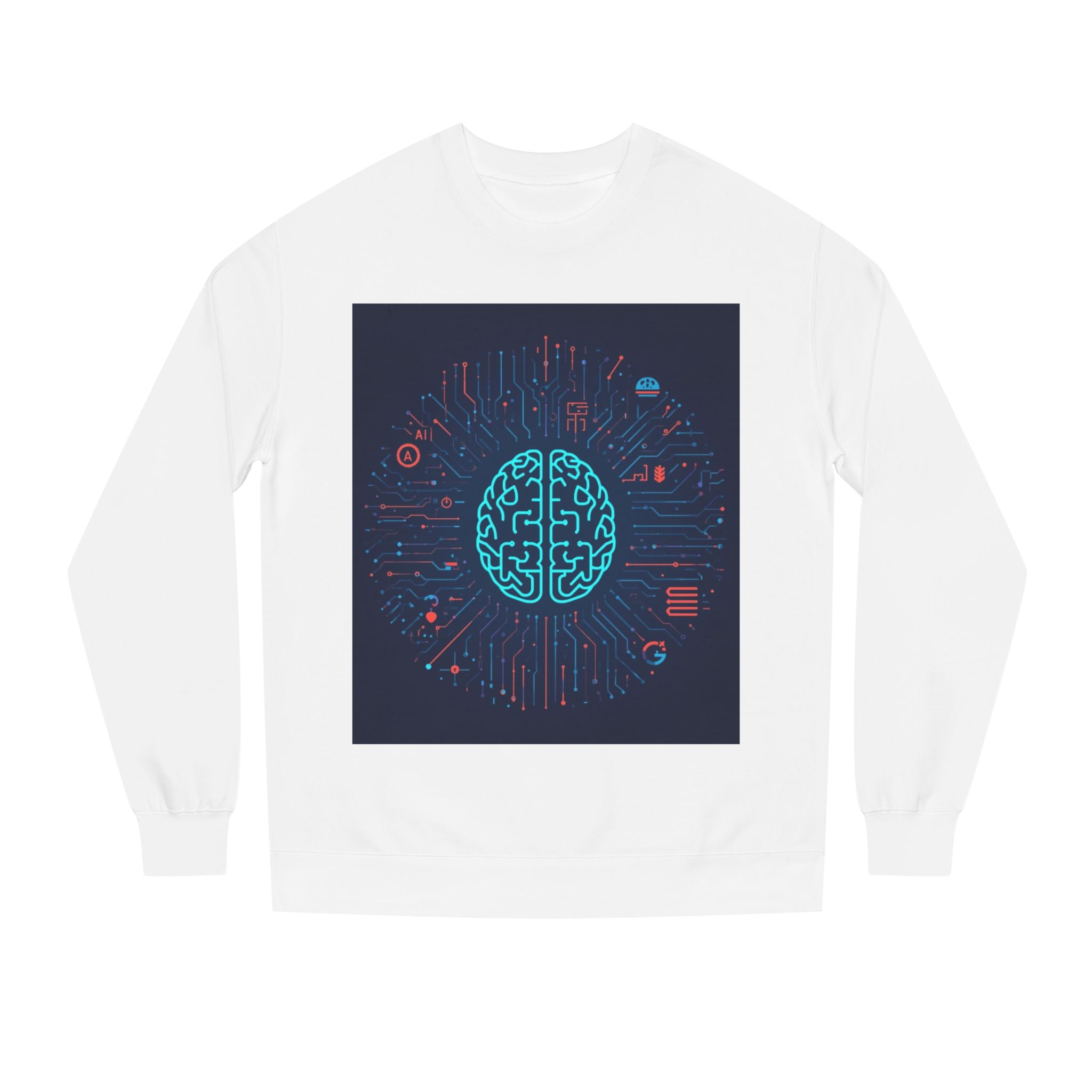 AI Brain Circuit Crewneck Sweatshirt