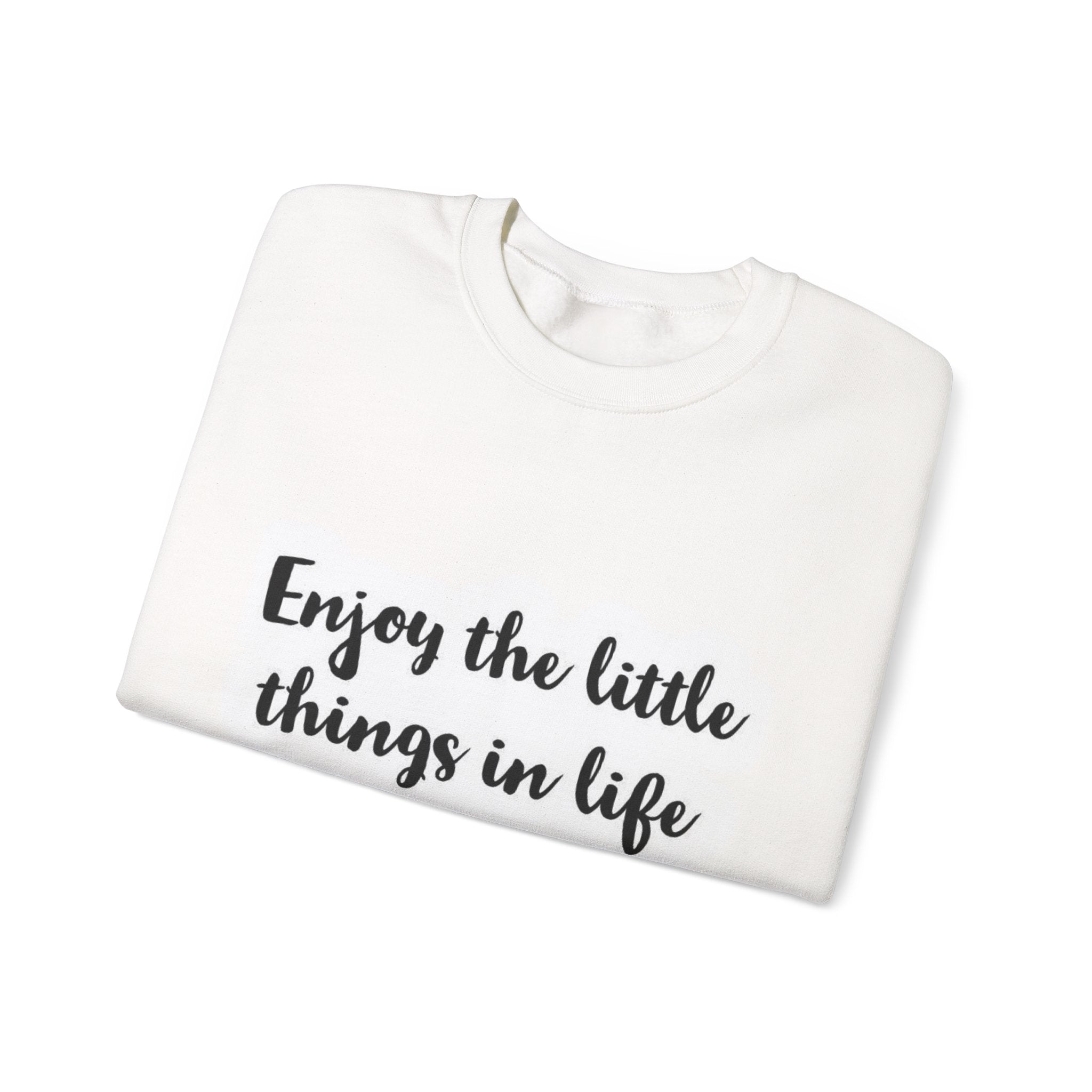 Enjoy the Little Things Crewneck Sweatshirt — Cozy Inspirational Pullover