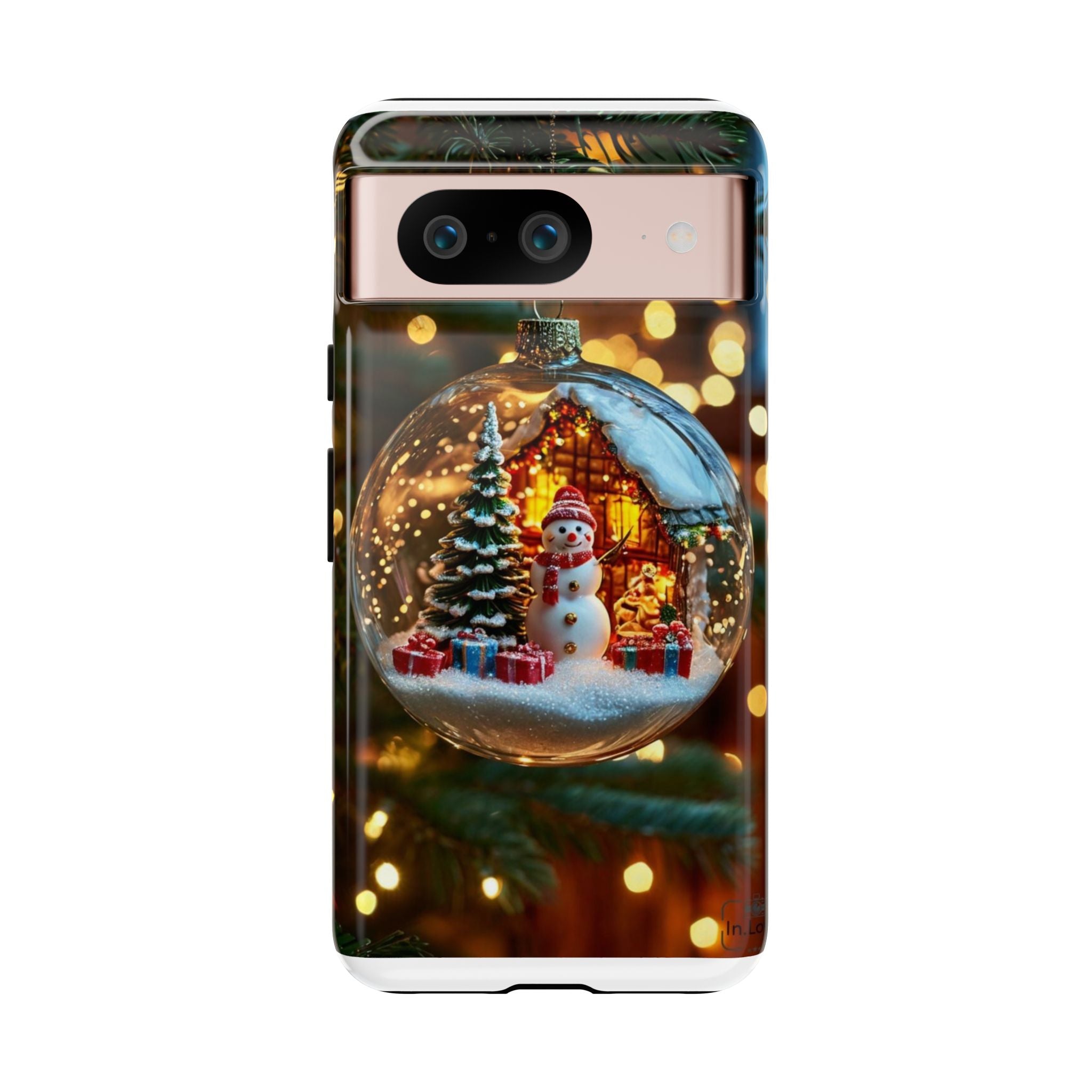 Christmas Snow Globe Phone Case — Festive Snowman Ornament Design