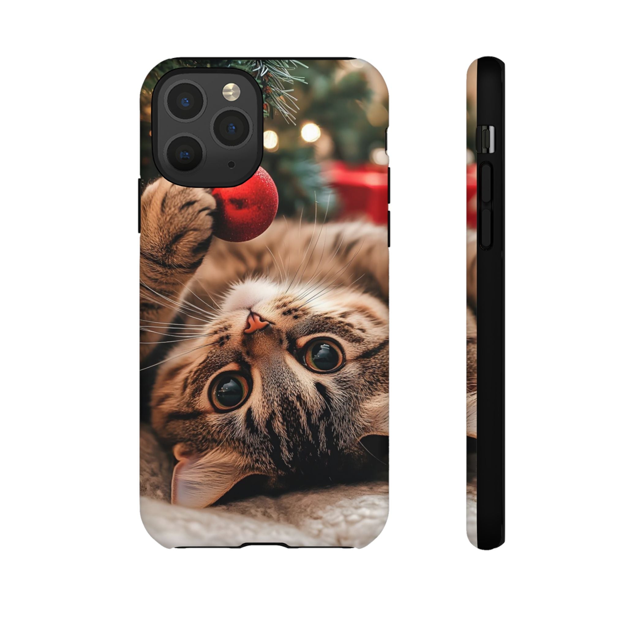 Cute Christmas Kitten Phone Case — Tough Protective Smartphone Cover