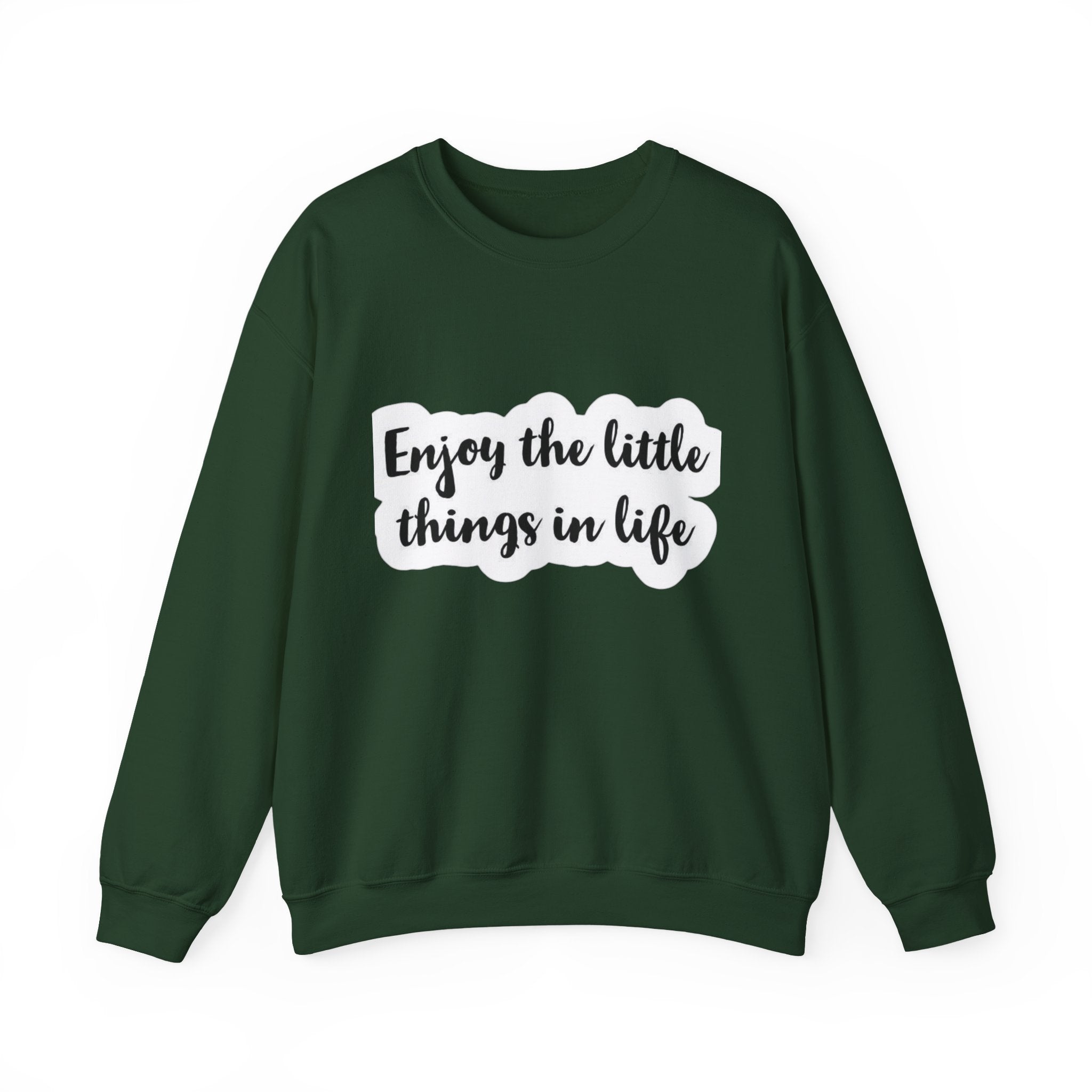 Enjoy the Little Things Crewneck Sweatshirt — Cozy Inspirational Pullover