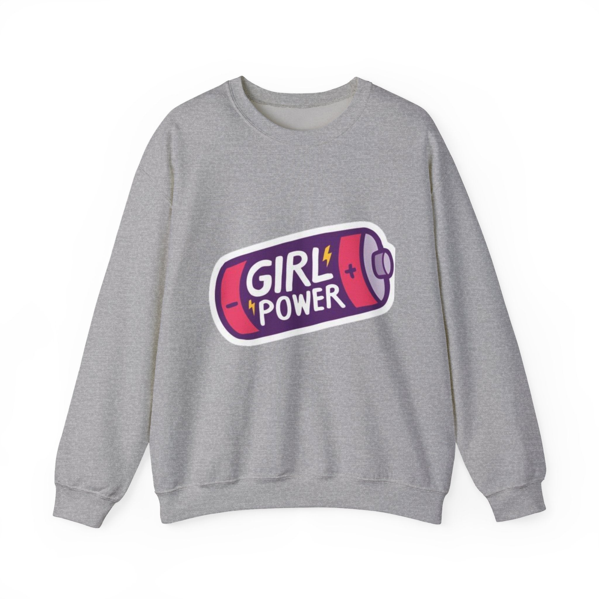 Girl Power Battery Sweatshirt — Feminist Graphic Crewneck