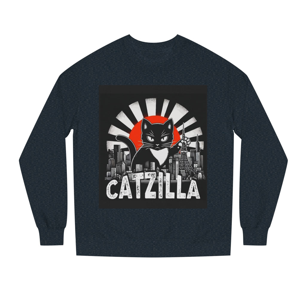Catzilla Graphic Sweatshirt — Retro Monster Cat City Tee