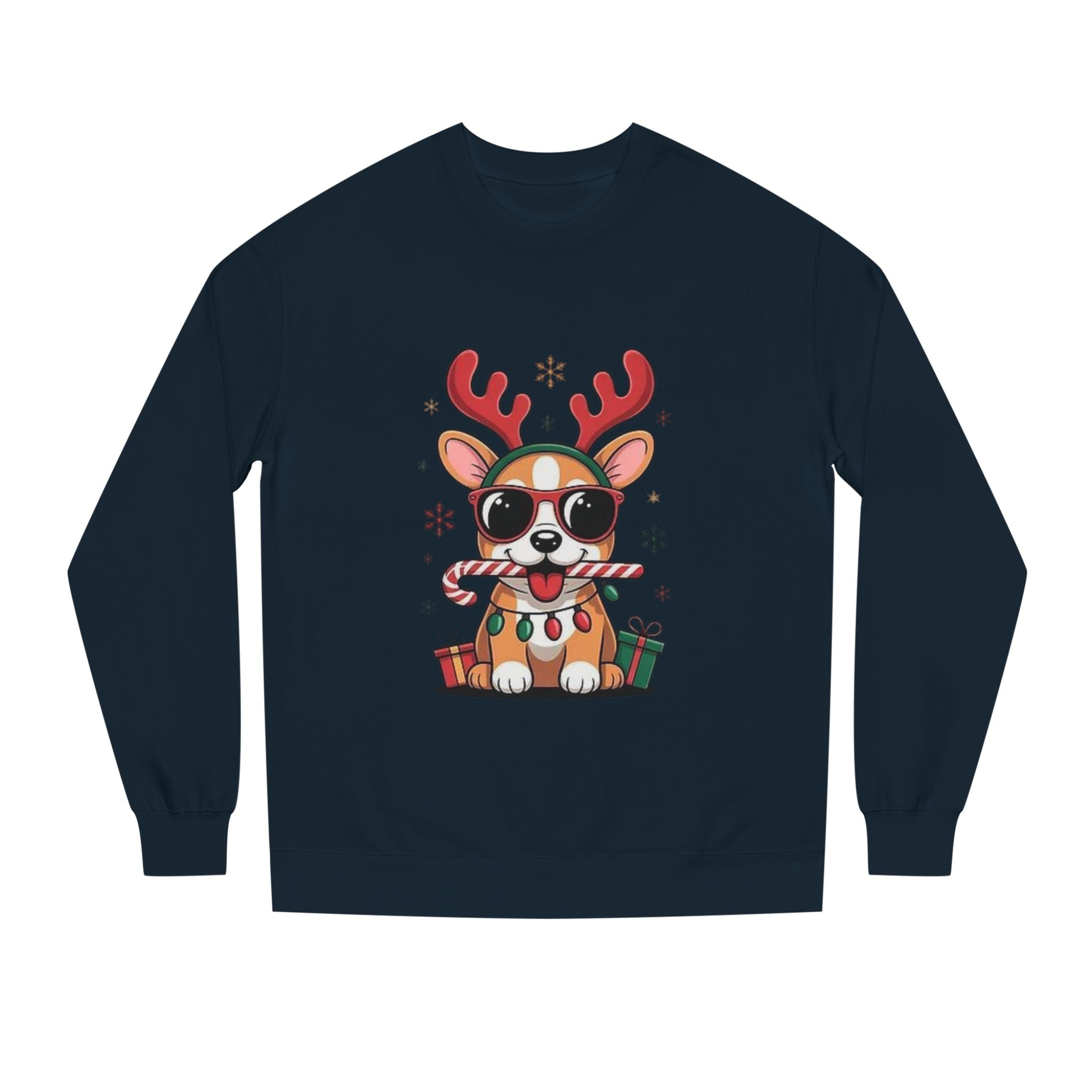 Cute Corgi Reindeer Sweatshirt — Festive Christmas Dog Crewneck