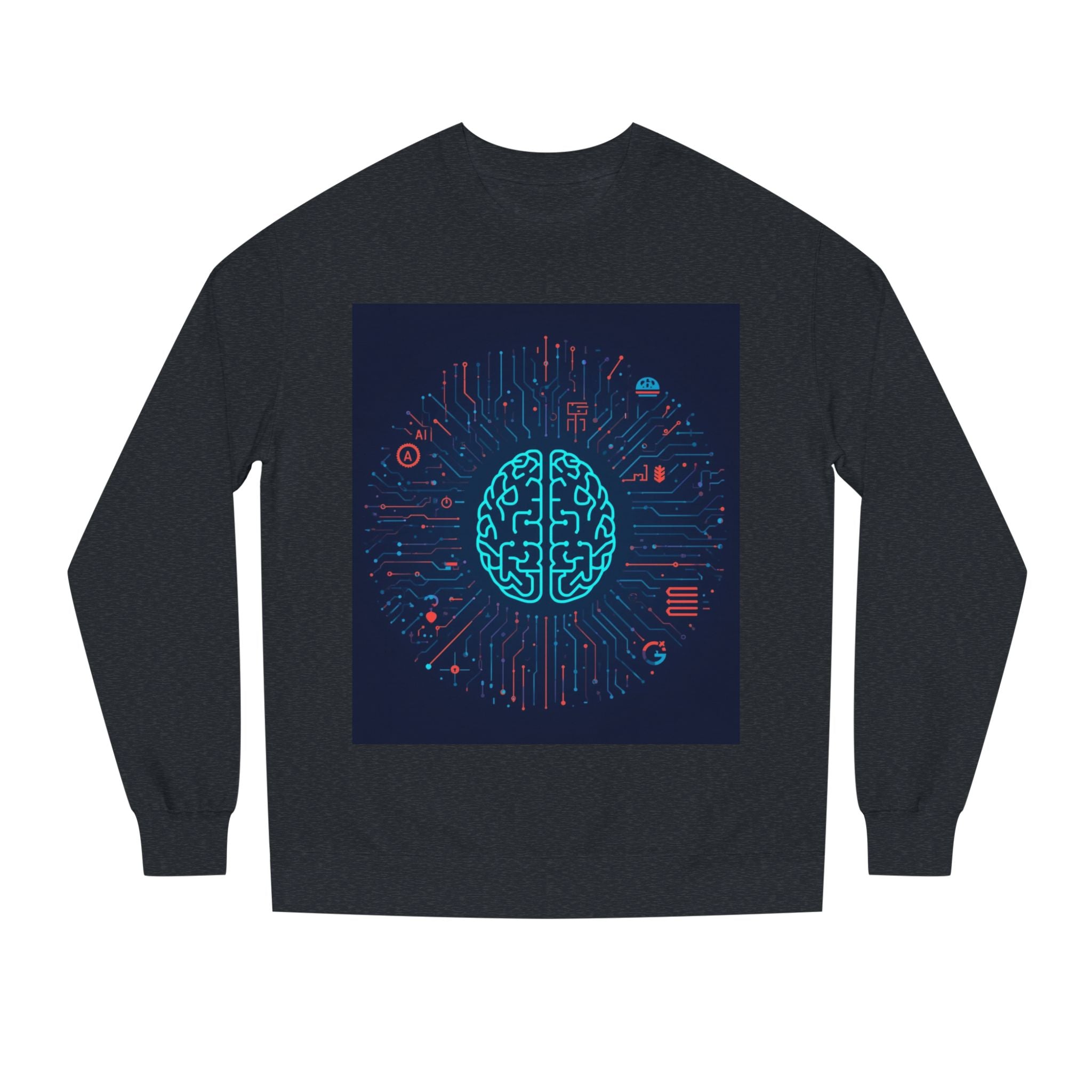 AI Brain Circuit Crewneck Sweatshirt