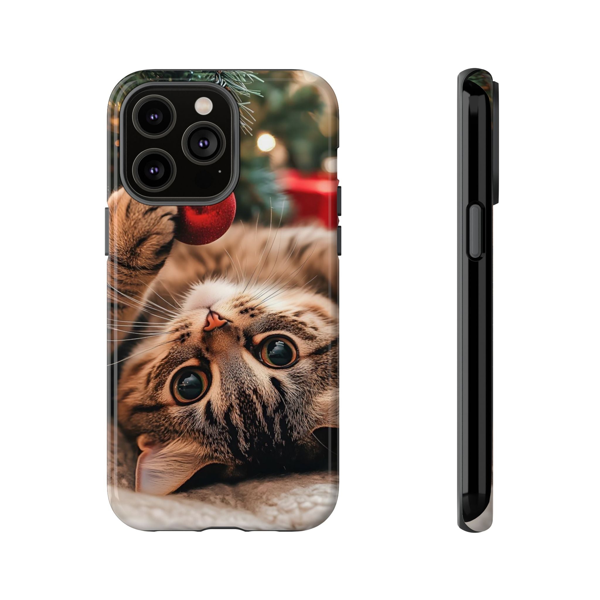 Cute Christmas Kitten Phone Case — Tough Protective Smartphone Cover