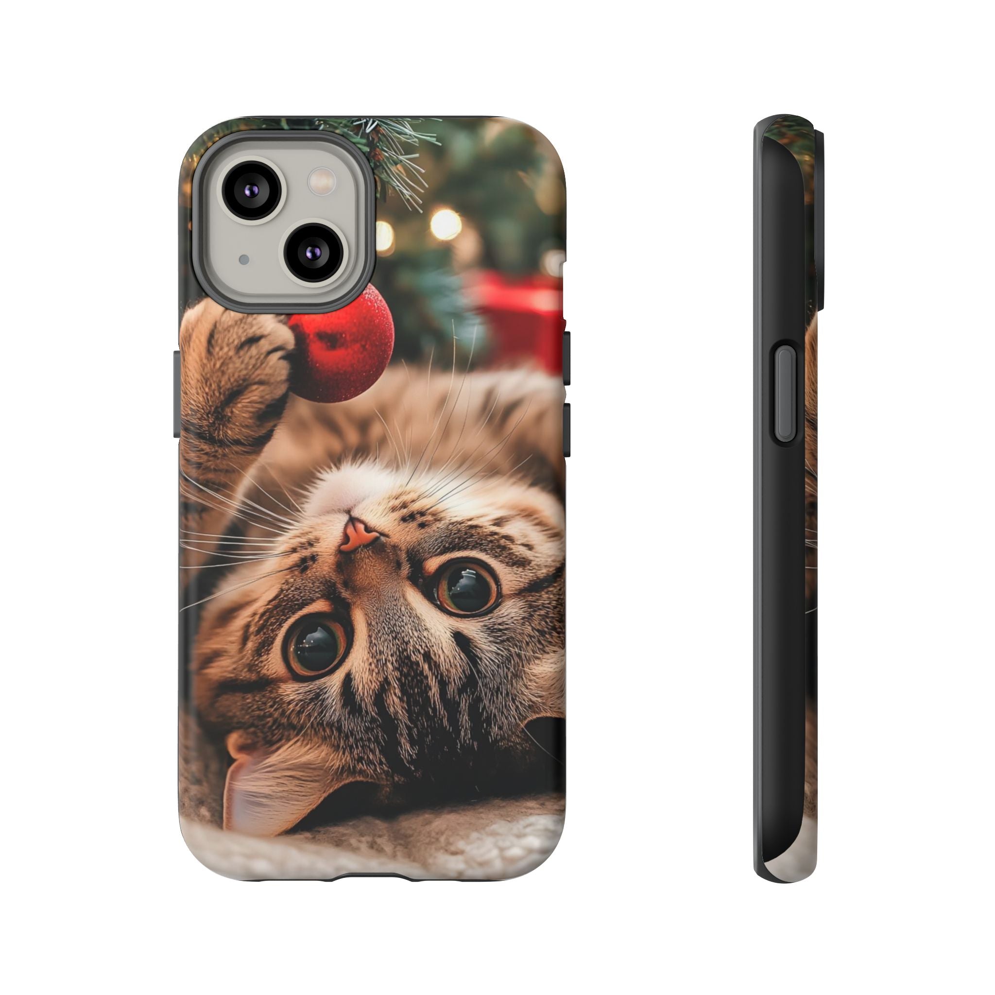 Cute Christmas Kitten Phone Case — Tough Protective Smartphone Cover