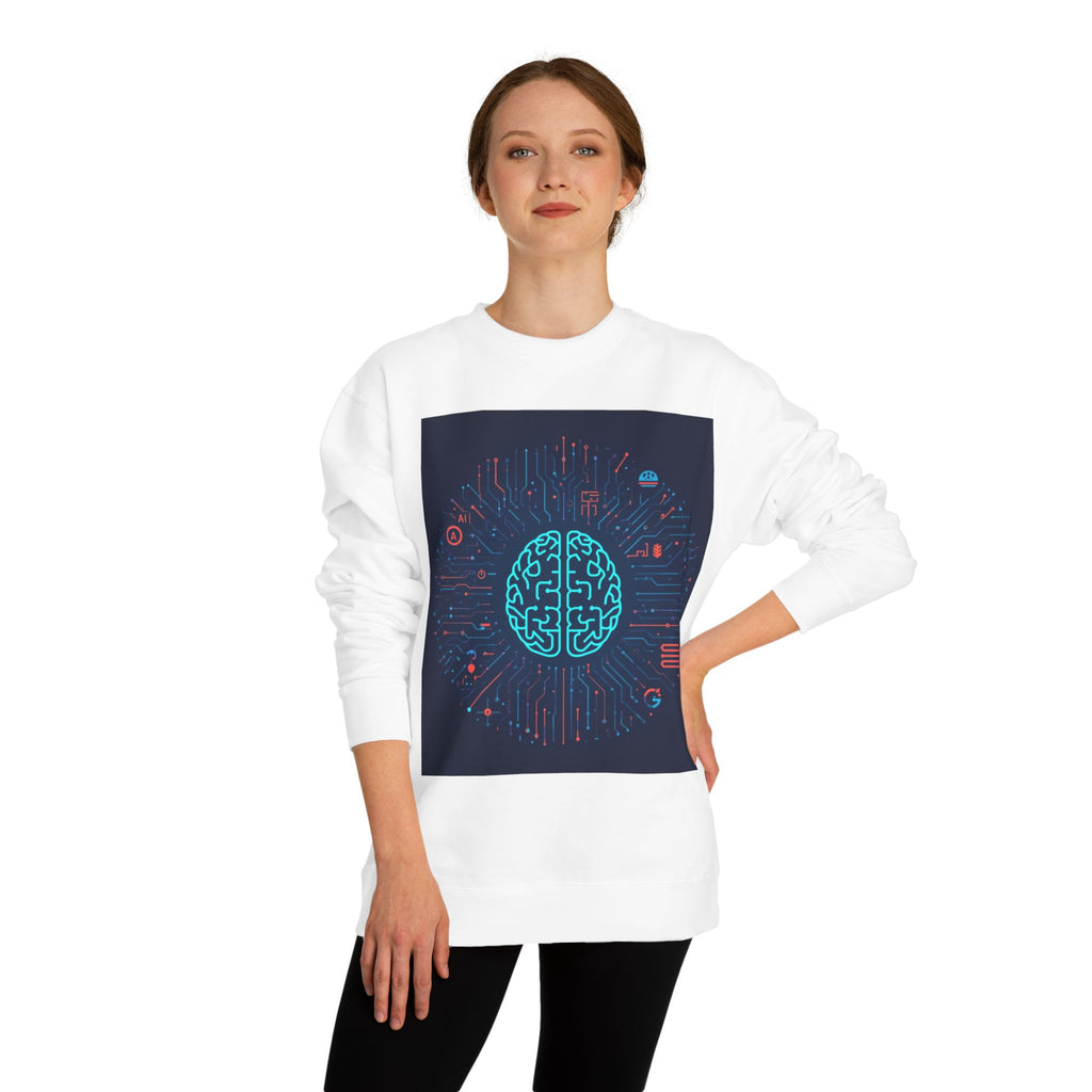 AI Brain Circuit Crewneck Sweatshirt
