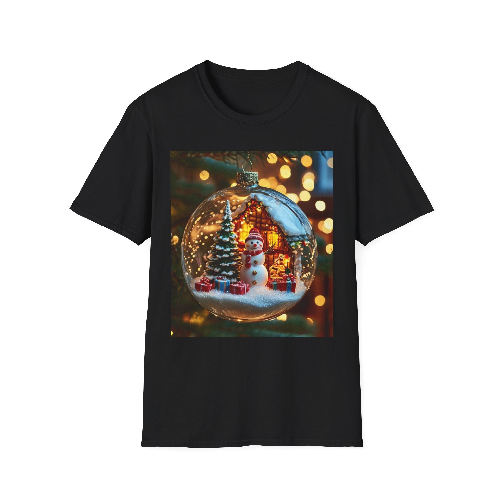 Christmas Snow Globe T-Shirt — Snowman Ornament Holiday Tee