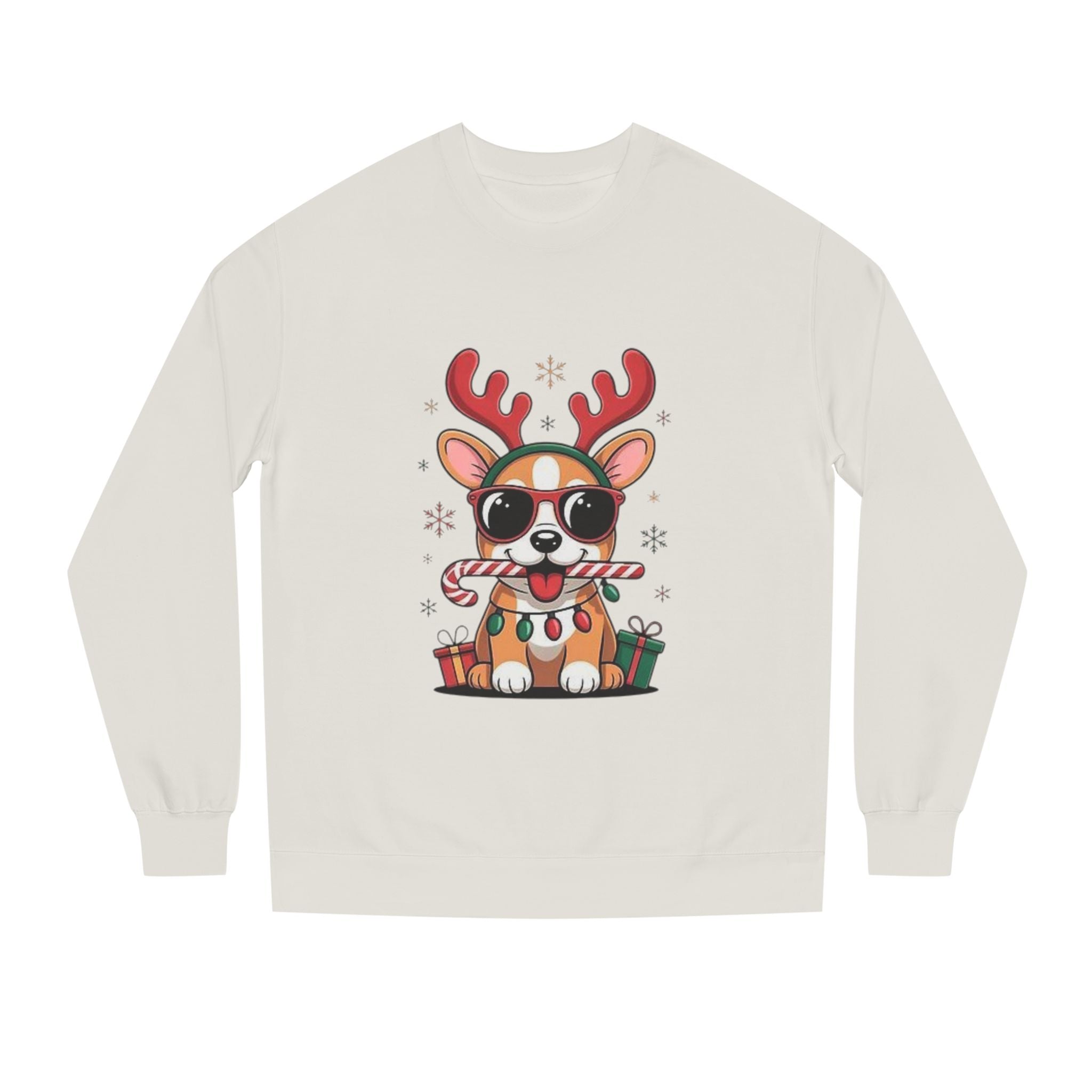 Cute Corgi Reindeer Sweatshirt — Festive Christmas Dog Crewneck