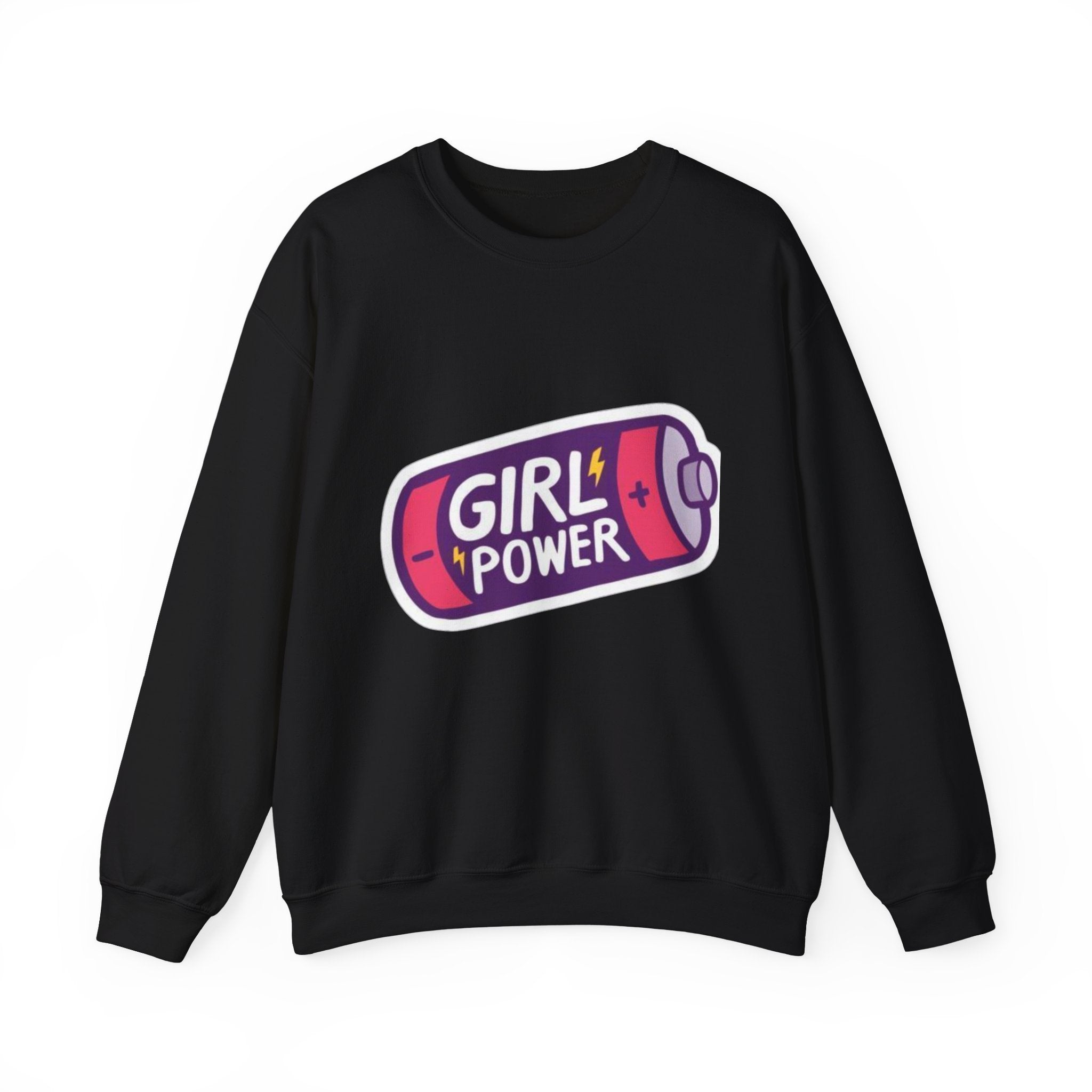 Girl Power Battery Sweatshirt — Feminist Graphic Crewneck
