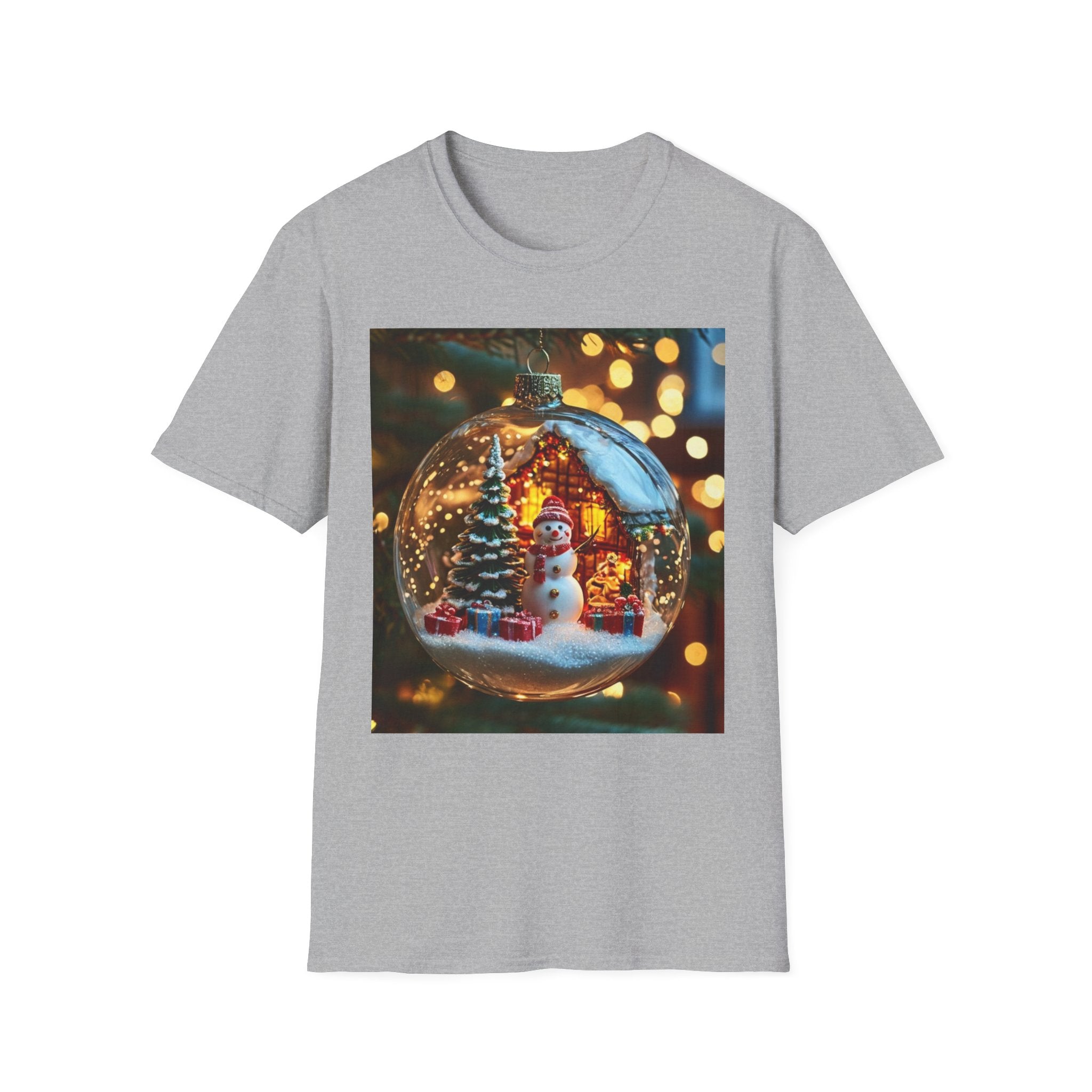 Christmas Snow Globe T-Shirt — Snowman Ornament Holiday Tee