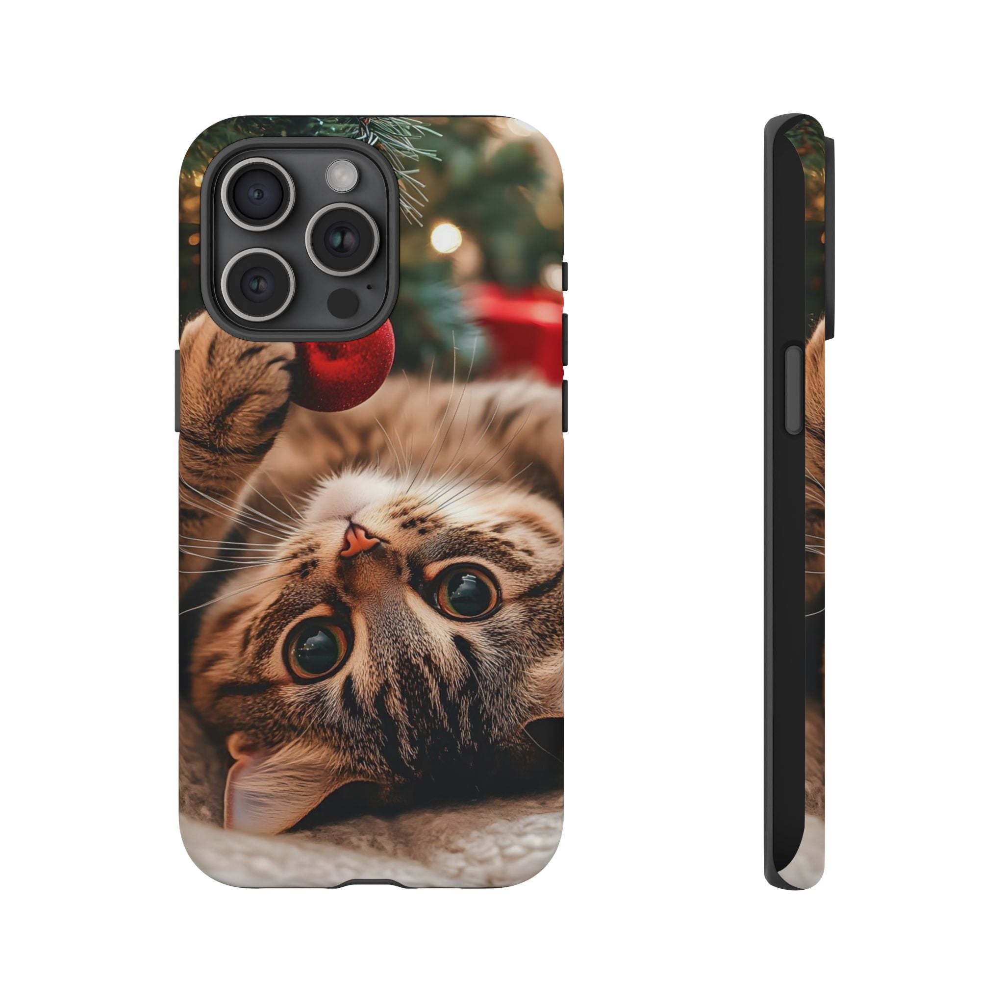 Cute Christmas Kitten Phone Case — Tough Protective Smartphone Cover