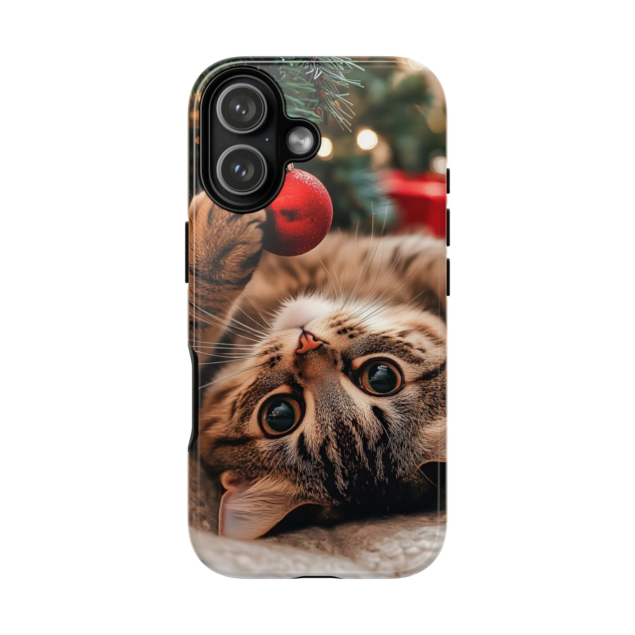 Cute Christmas Kitten Phone Case — Tough Protective Smartphone Cover