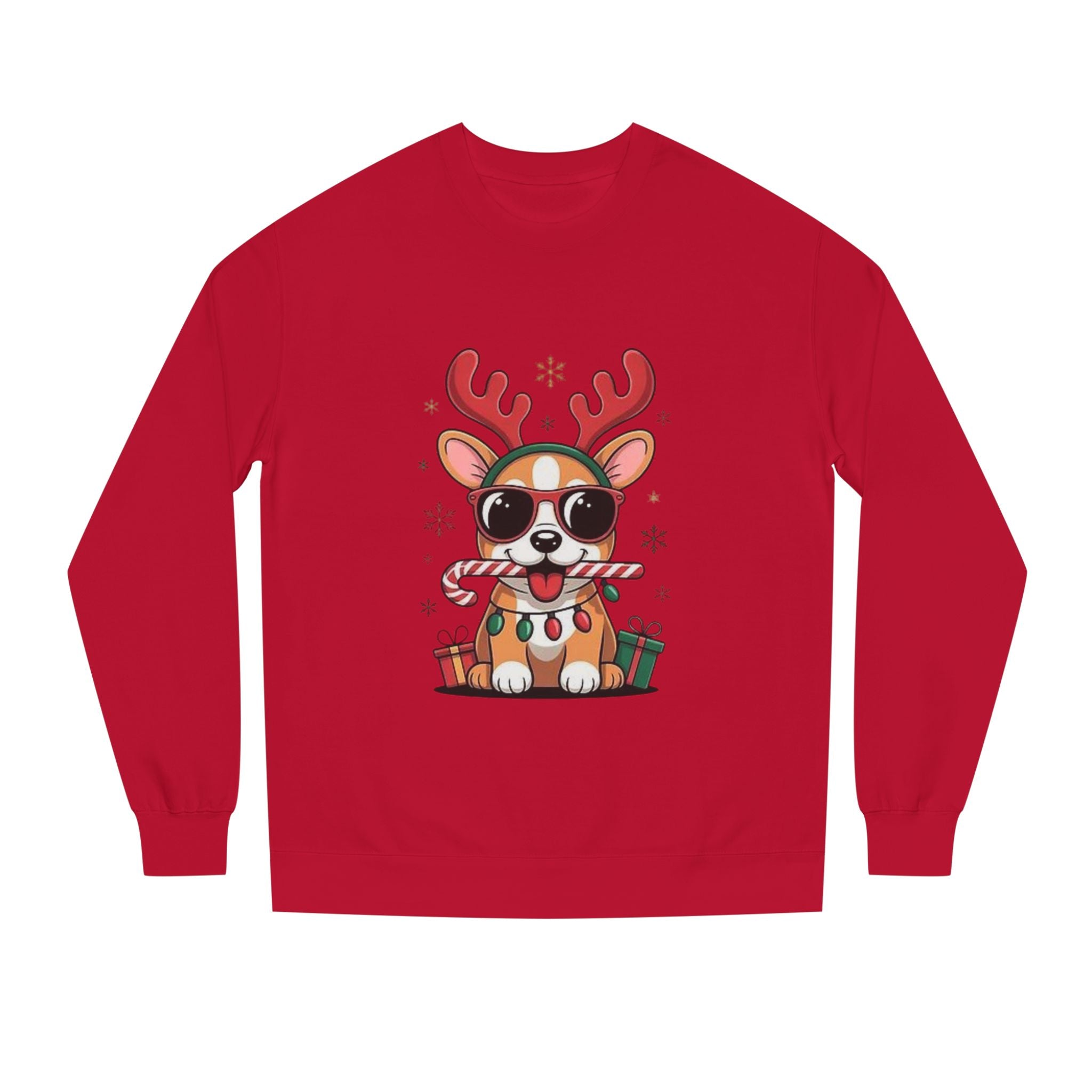 Cute Corgi Reindeer Sweatshirt — Festive Christmas Dog Crewneck