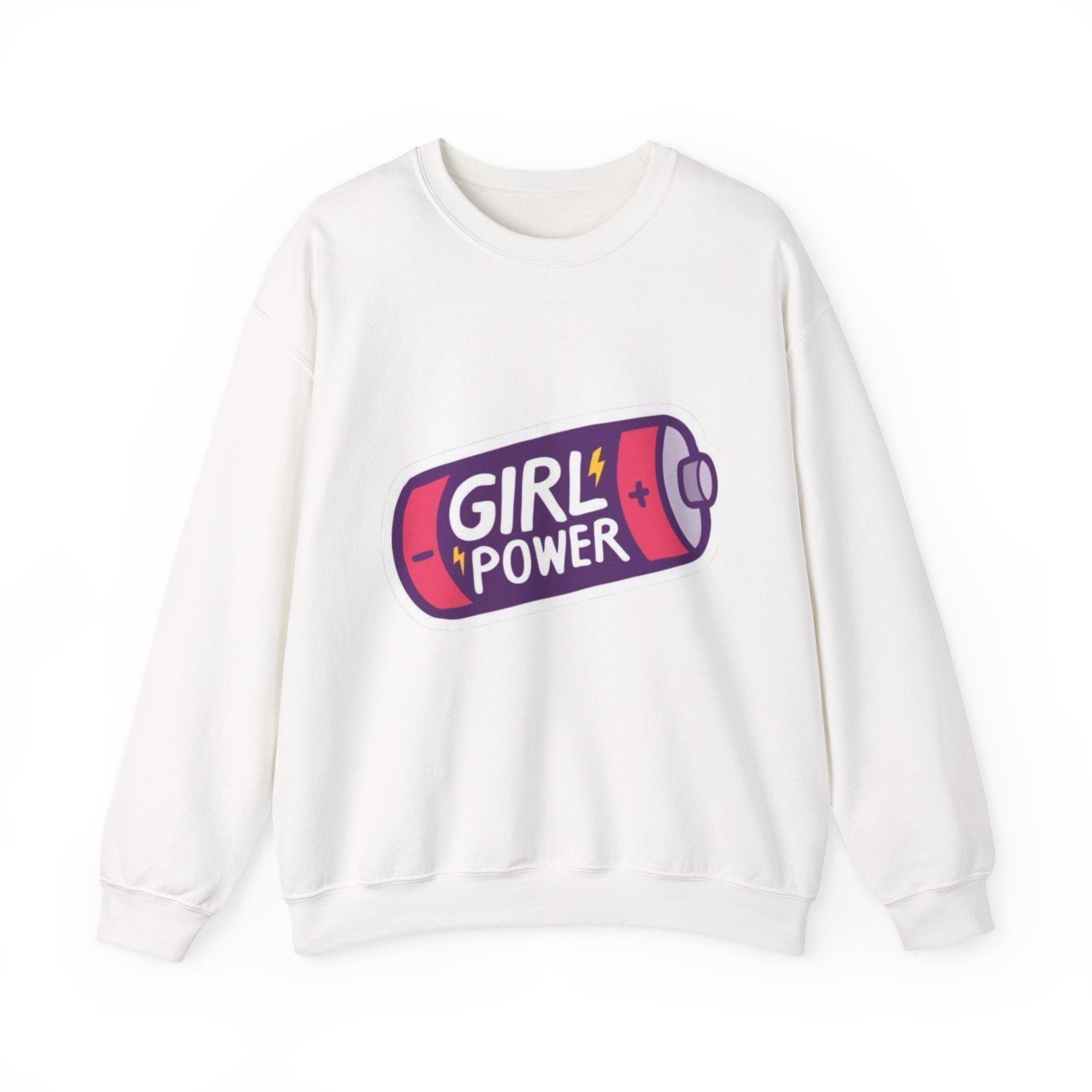 Girl Power Battery Sweatshirt — Feminist Graphic Crewneck