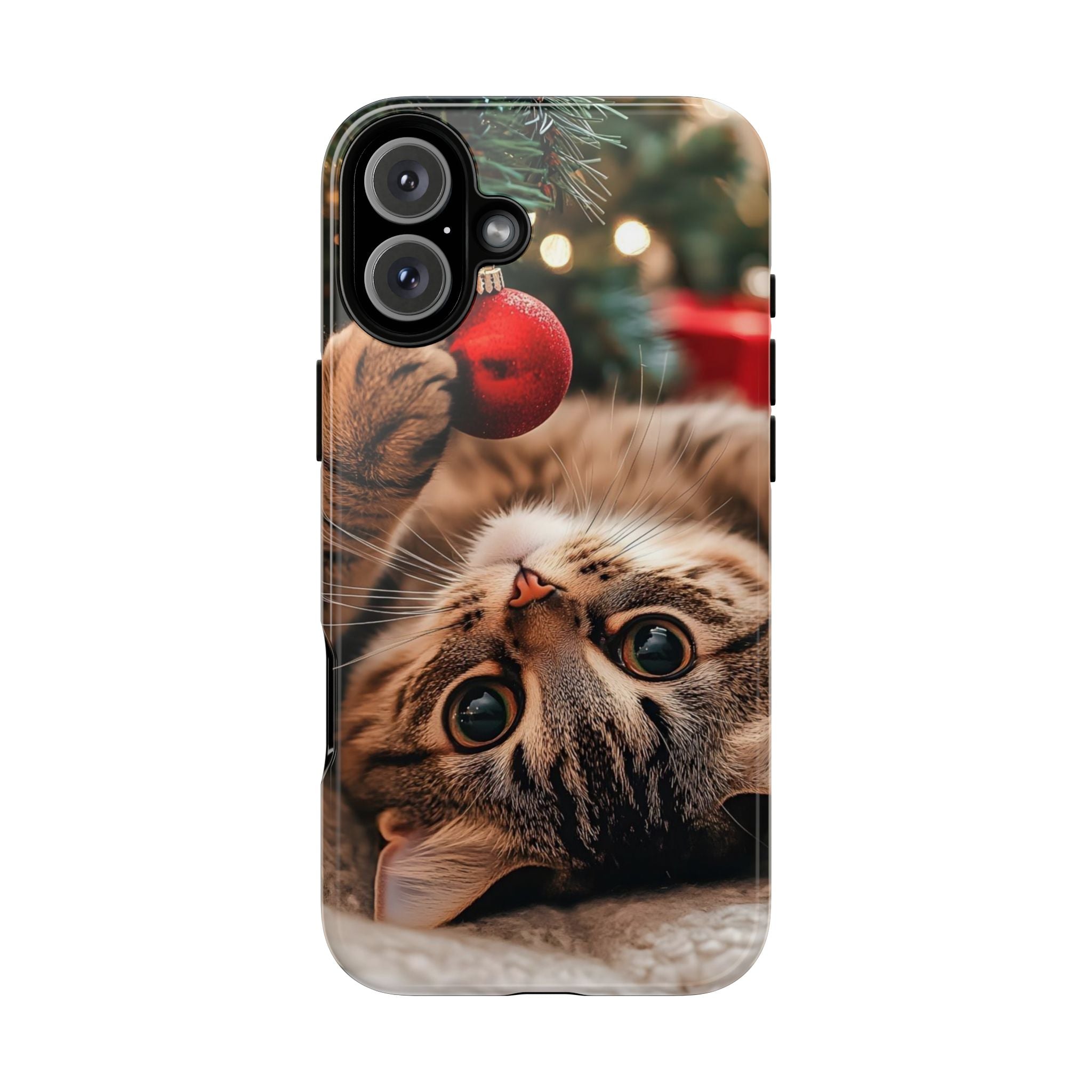 Cute Christmas Kitten Phone Case — Tough Protective Smartphone Cover