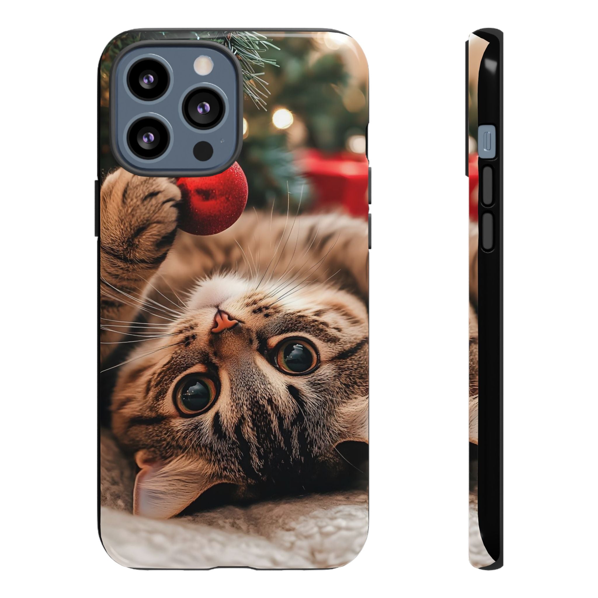 Cute Christmas Kitten Phone Case — Tough Protective Smartphone Cover