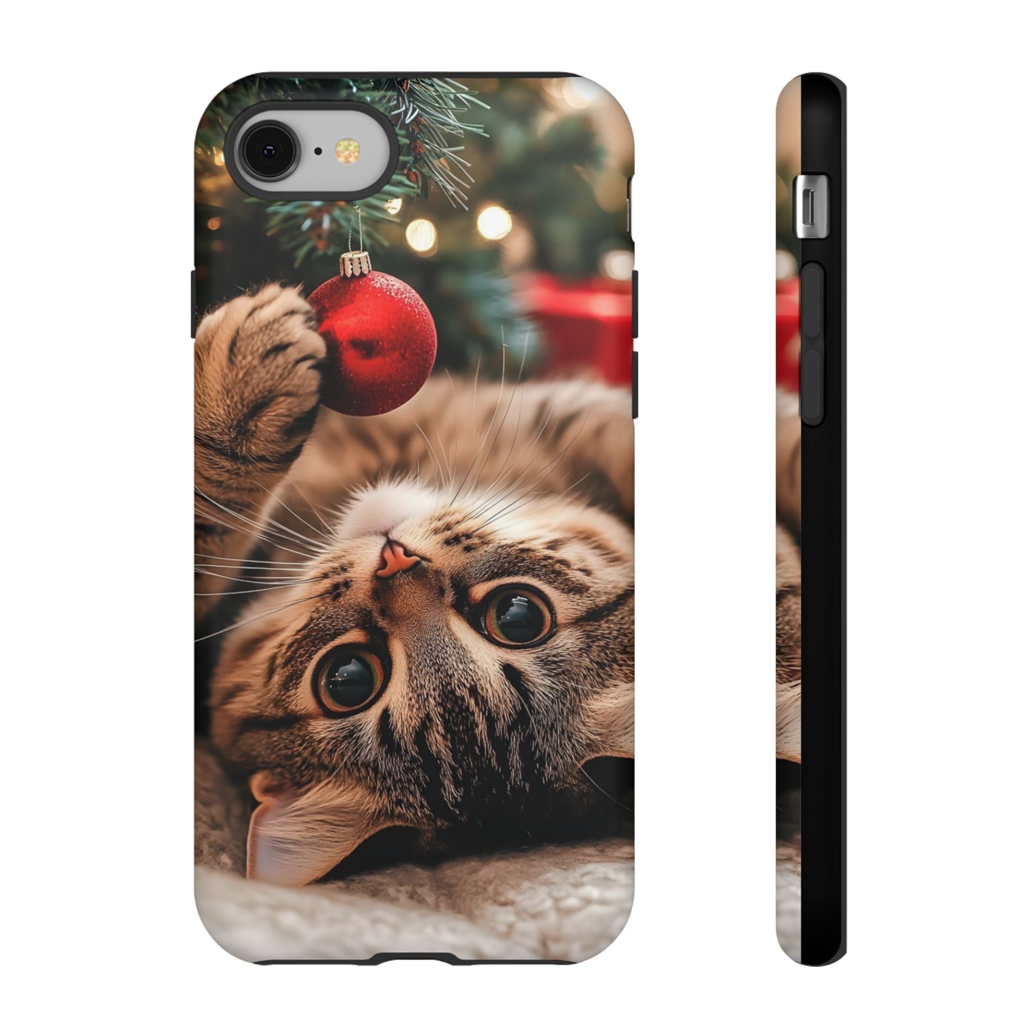 Cute Christmas Kitten Phone Case — Tough Protective Smartphone Cover