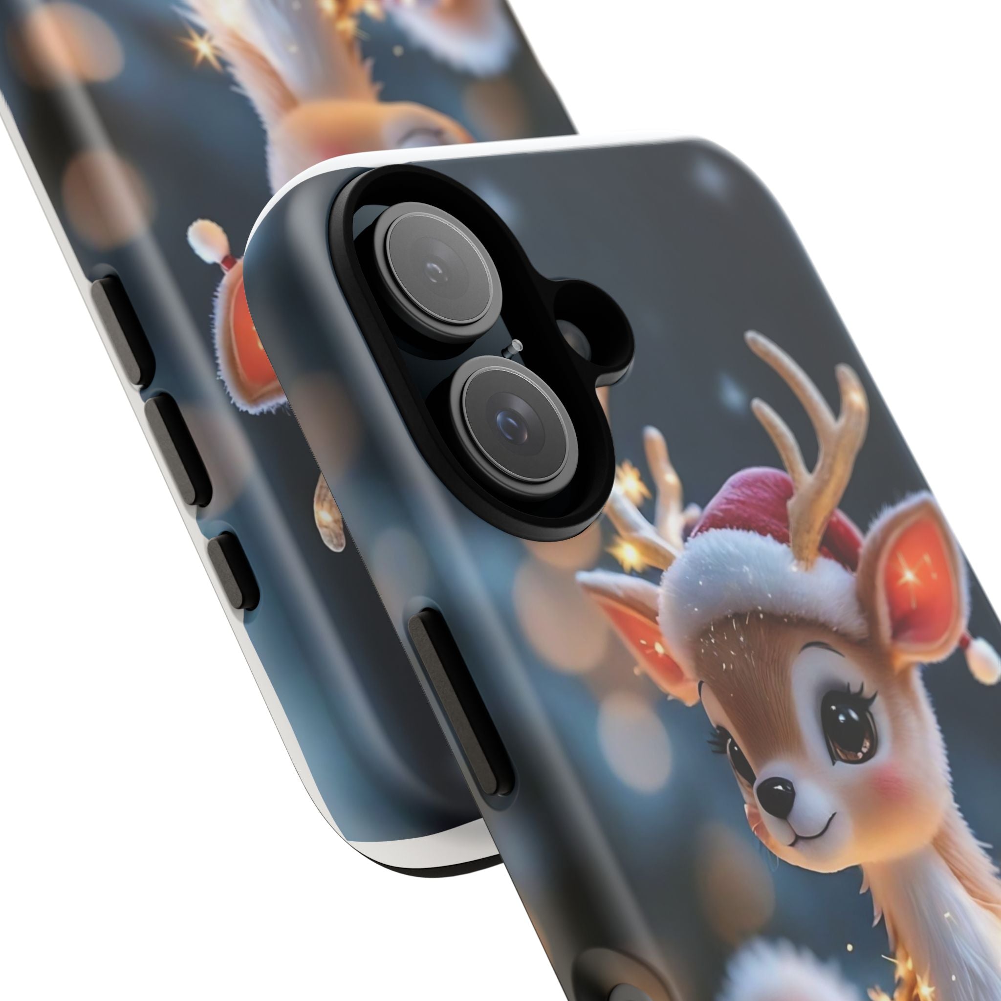 Cute Reindeer Phone Case - Christmas Holiday Protective Tough Case