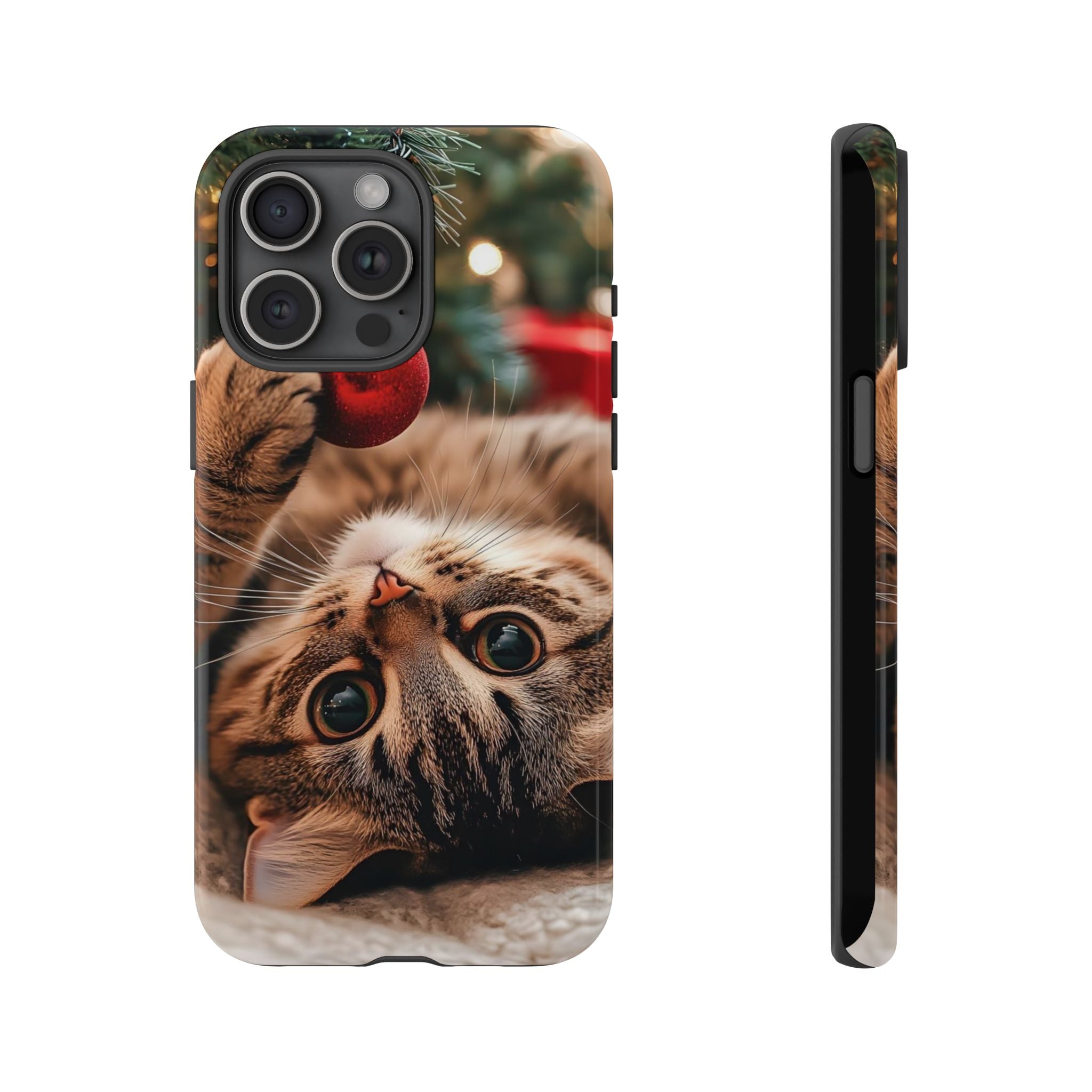 Cute Christmas Kitten Phone Case — Tough Protective Smartphone Cover