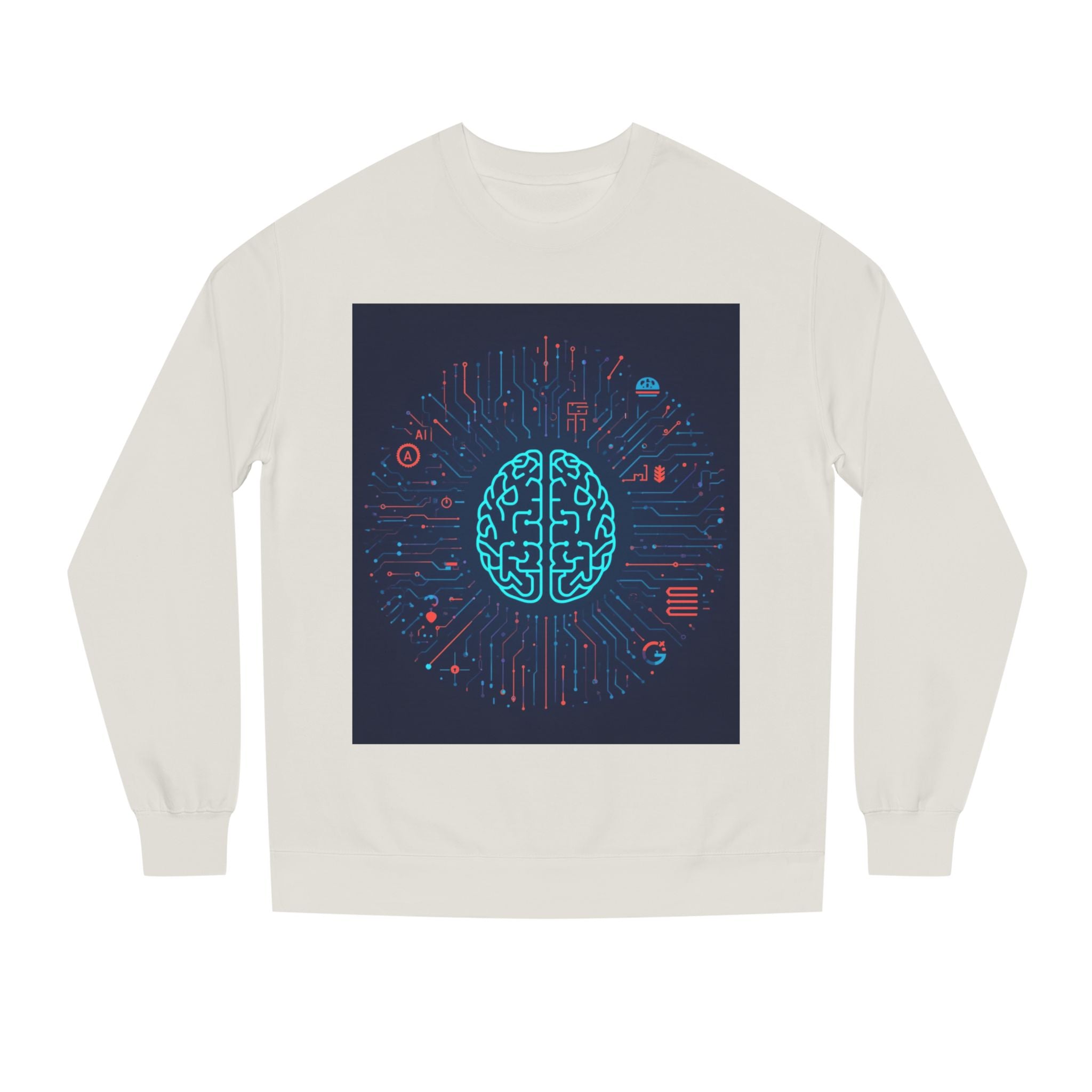 AI Brain Circuit Crewneck Sweatshirt