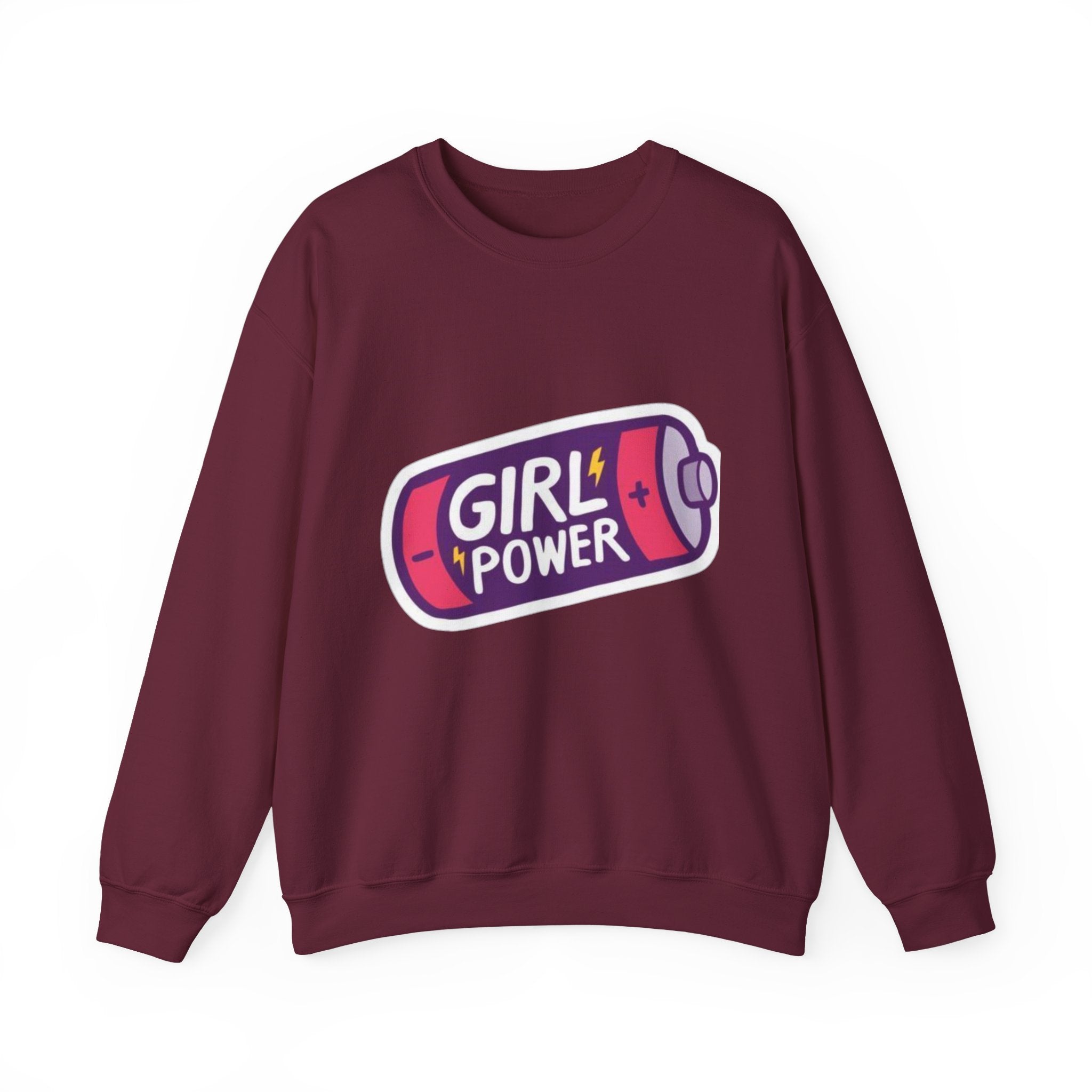 Girl Power Battery Sweatshirt — Feminist Graphic Crewneck