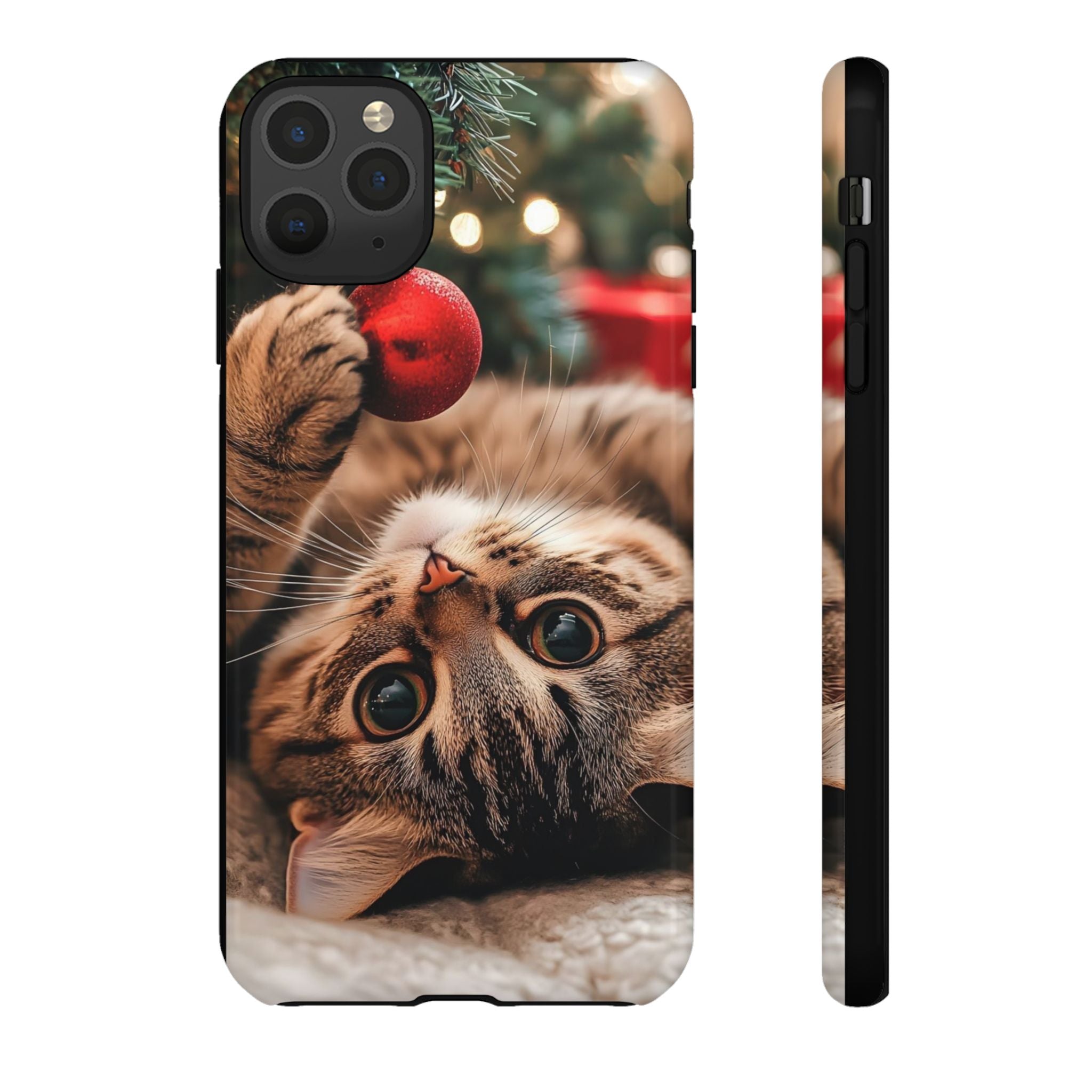 Cute Christmas Kitten Phone Case — Tough Protective Smartphone Cover