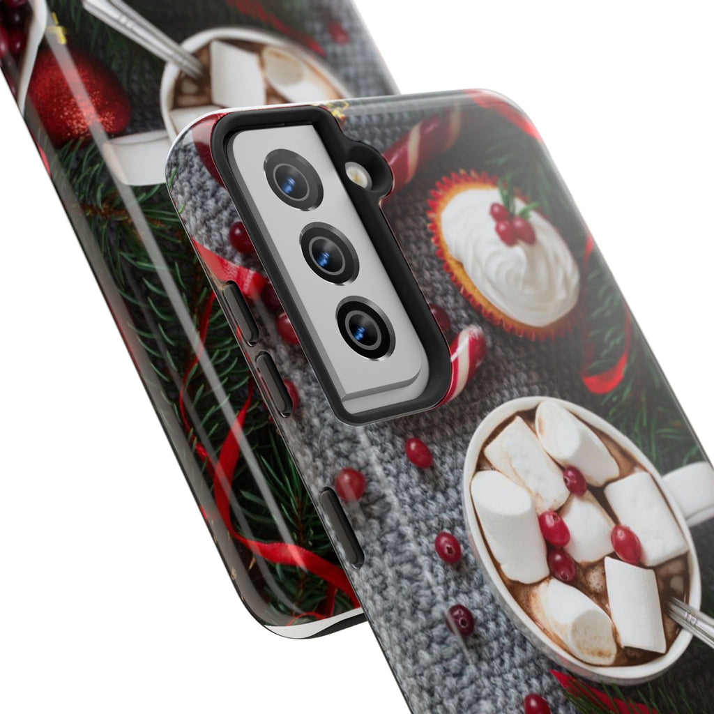 Christmas Hot Cocoa Tough Phone Case — Festive Holiday Drink Design