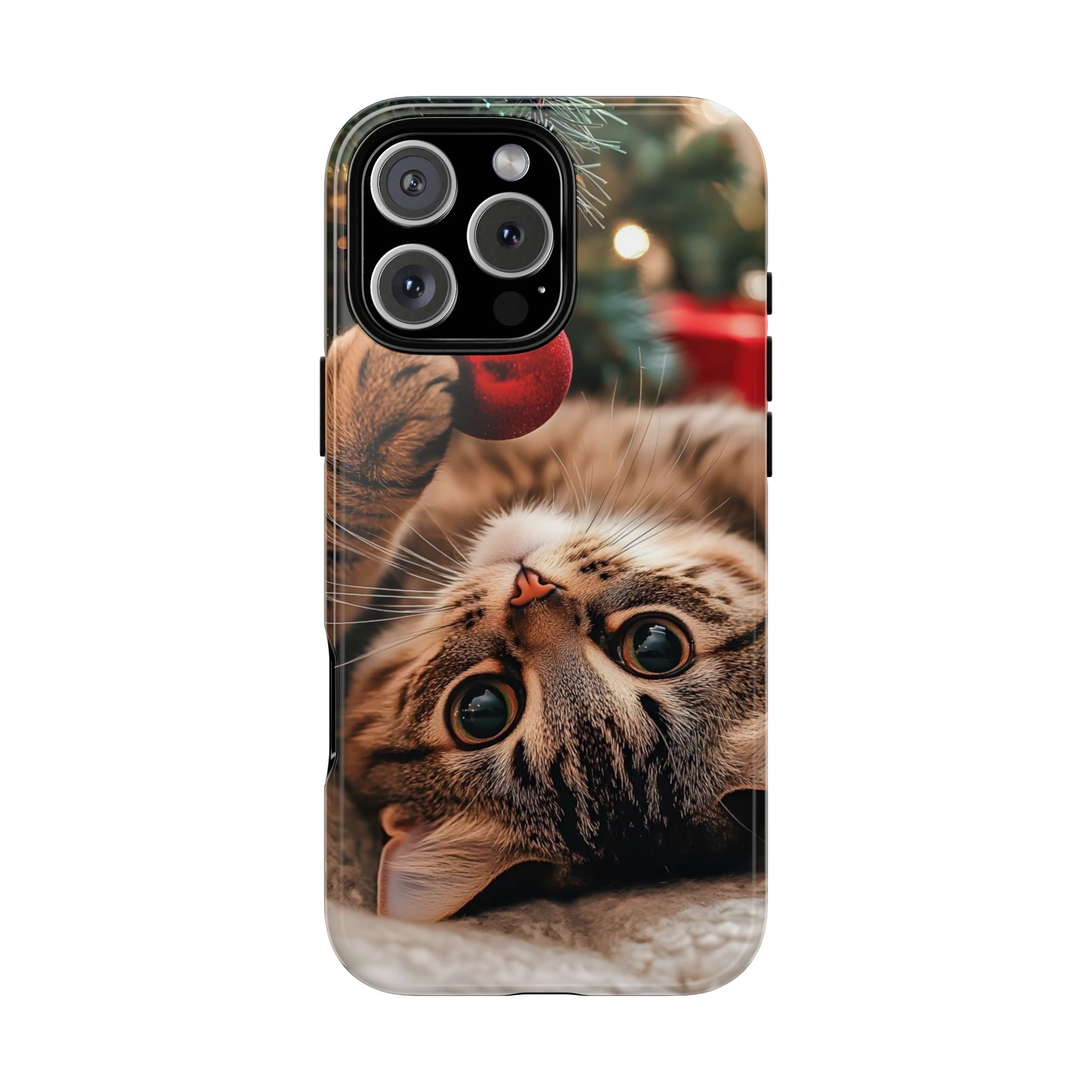 Cute Christmas Kitten Phone Case — Tough Protective Smartphone Cover