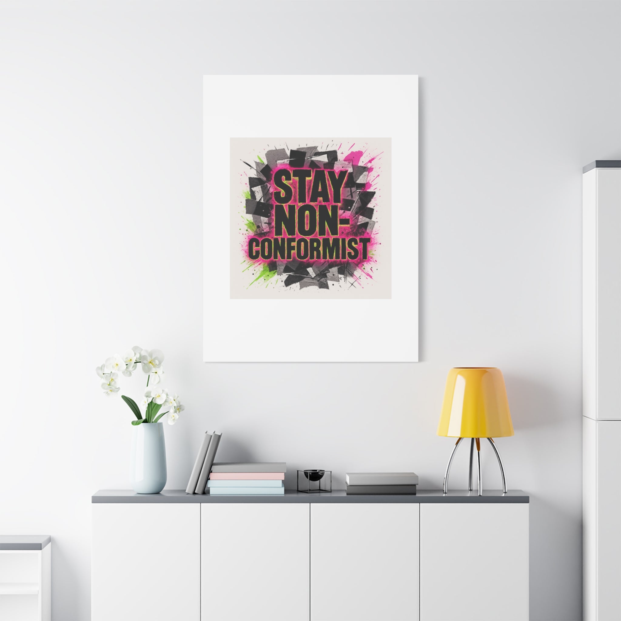 Canvas Wall Art — “Stay Non-Conformist” Street Art Print