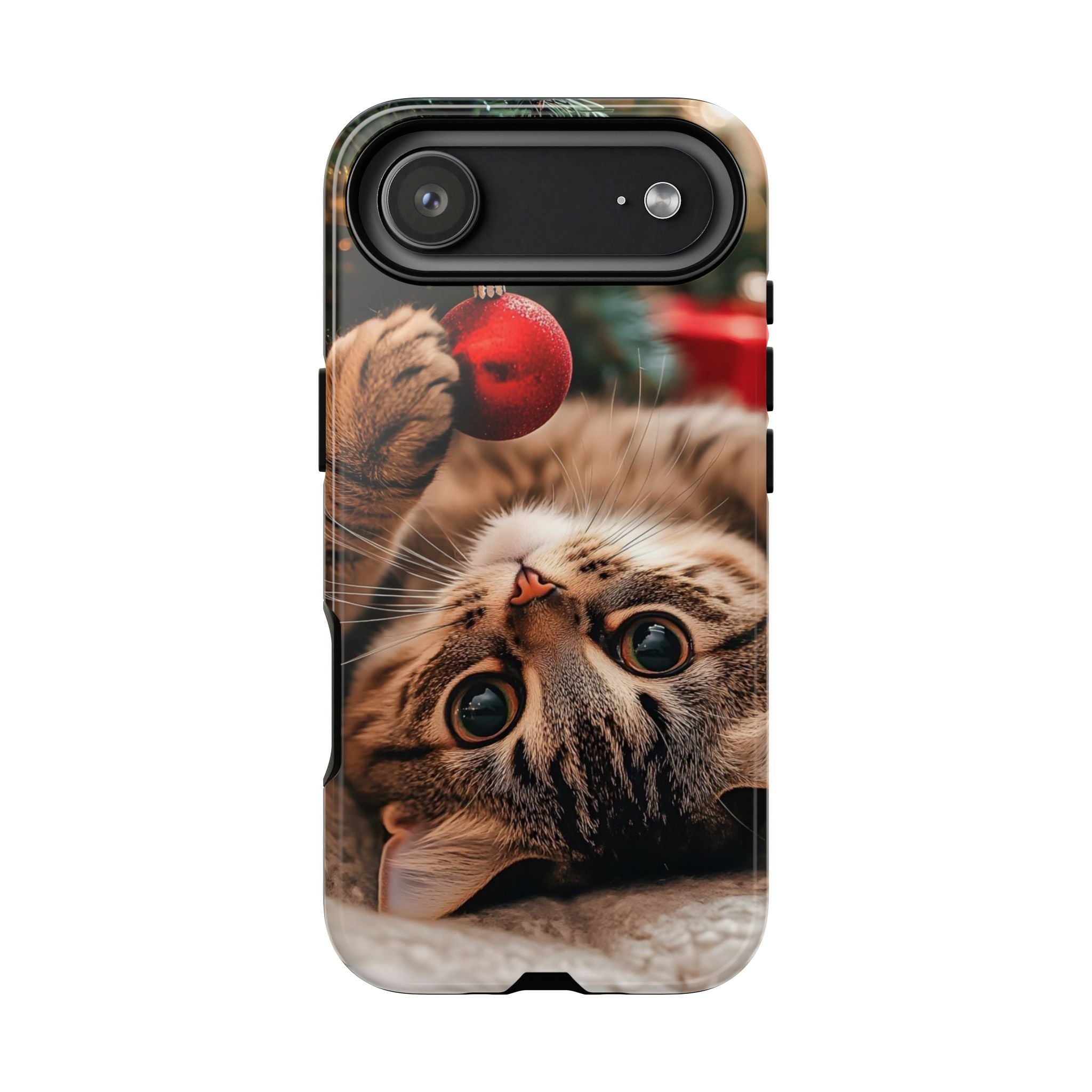 Cute Christmas Kitten Phone Case — Tough Protective Smartphone Cover