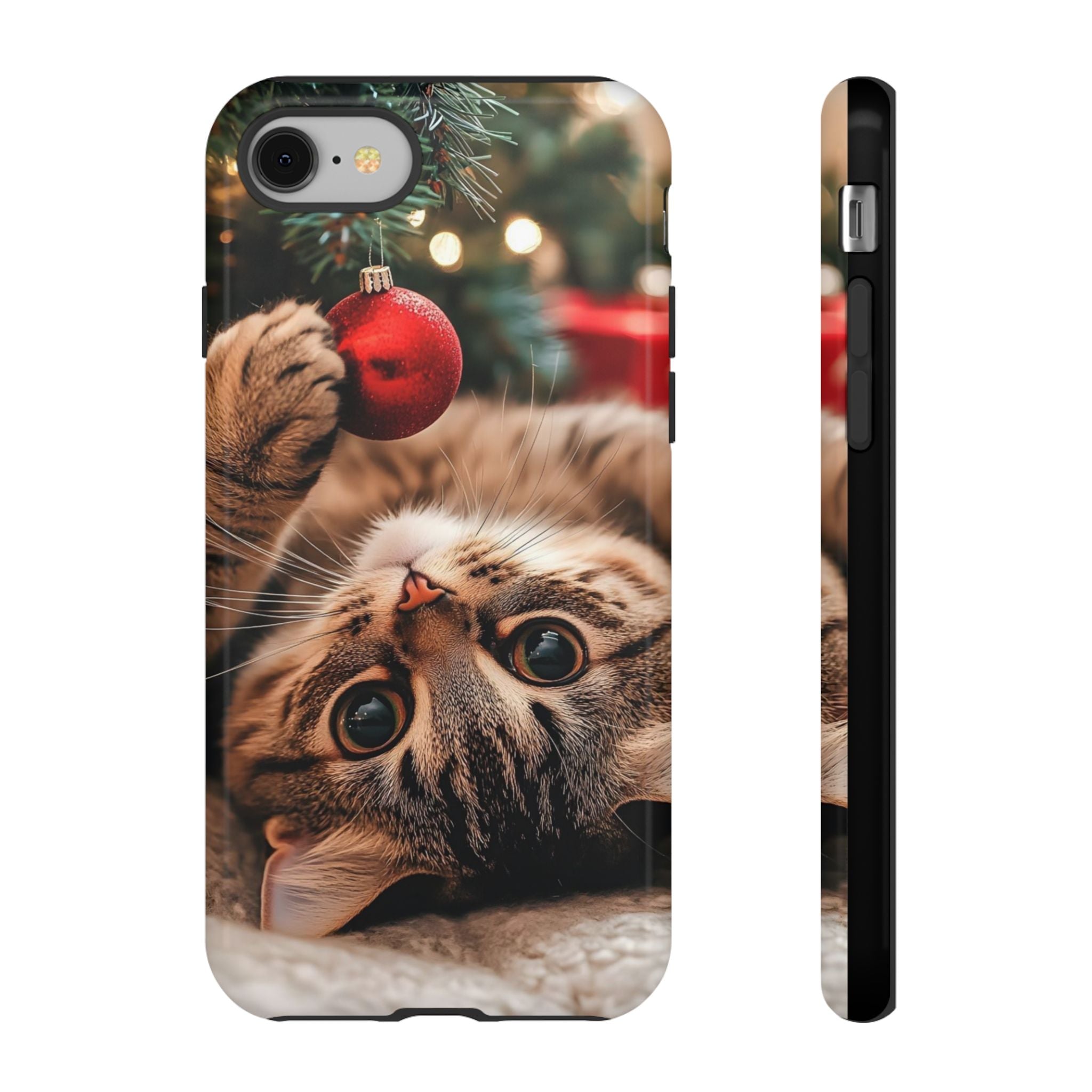Cute Christmas Kitten Phone Case — Tough Protective Smartphone Cover