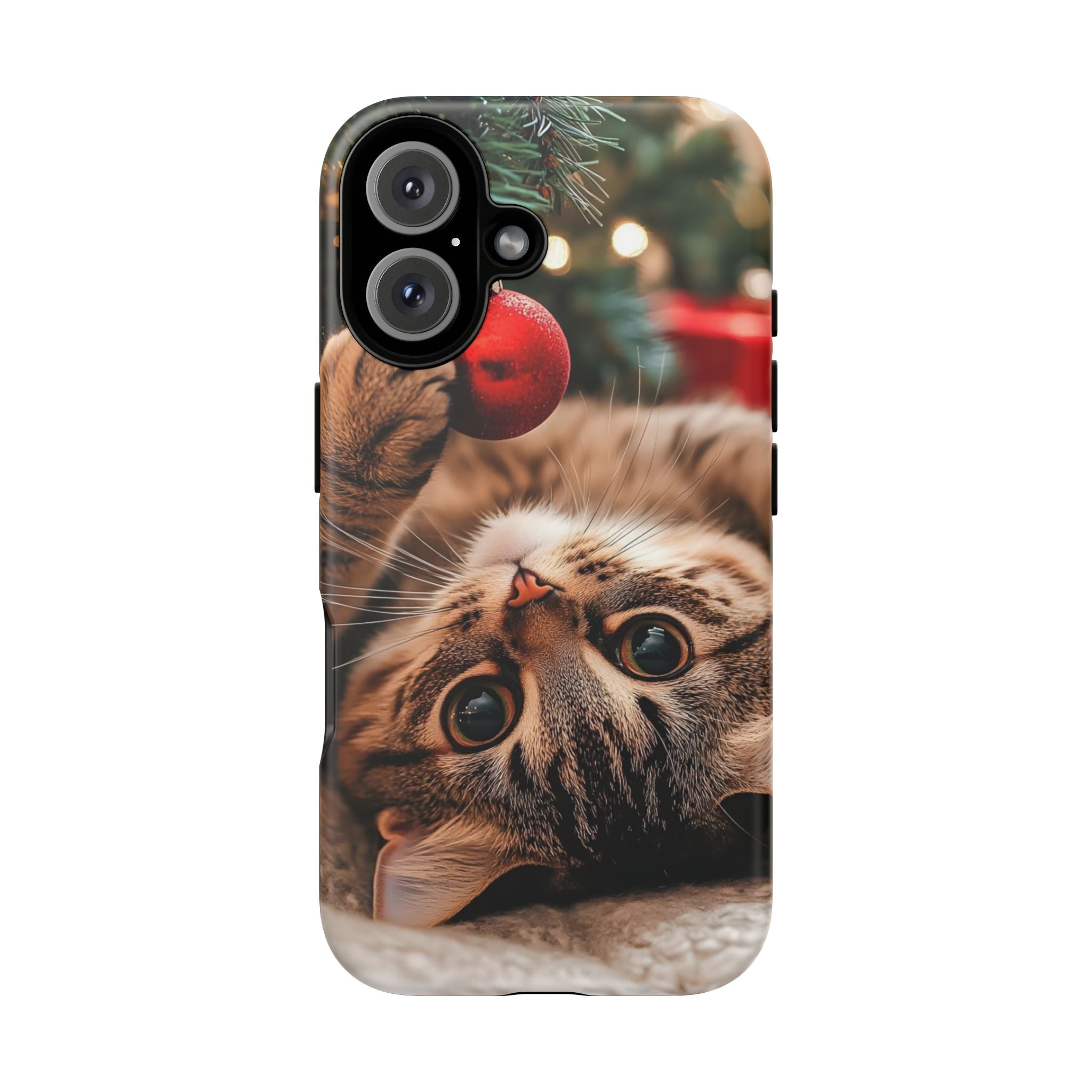 Cute Christmas Kitten Phone Case — Tough Protective Smartphone Cover
