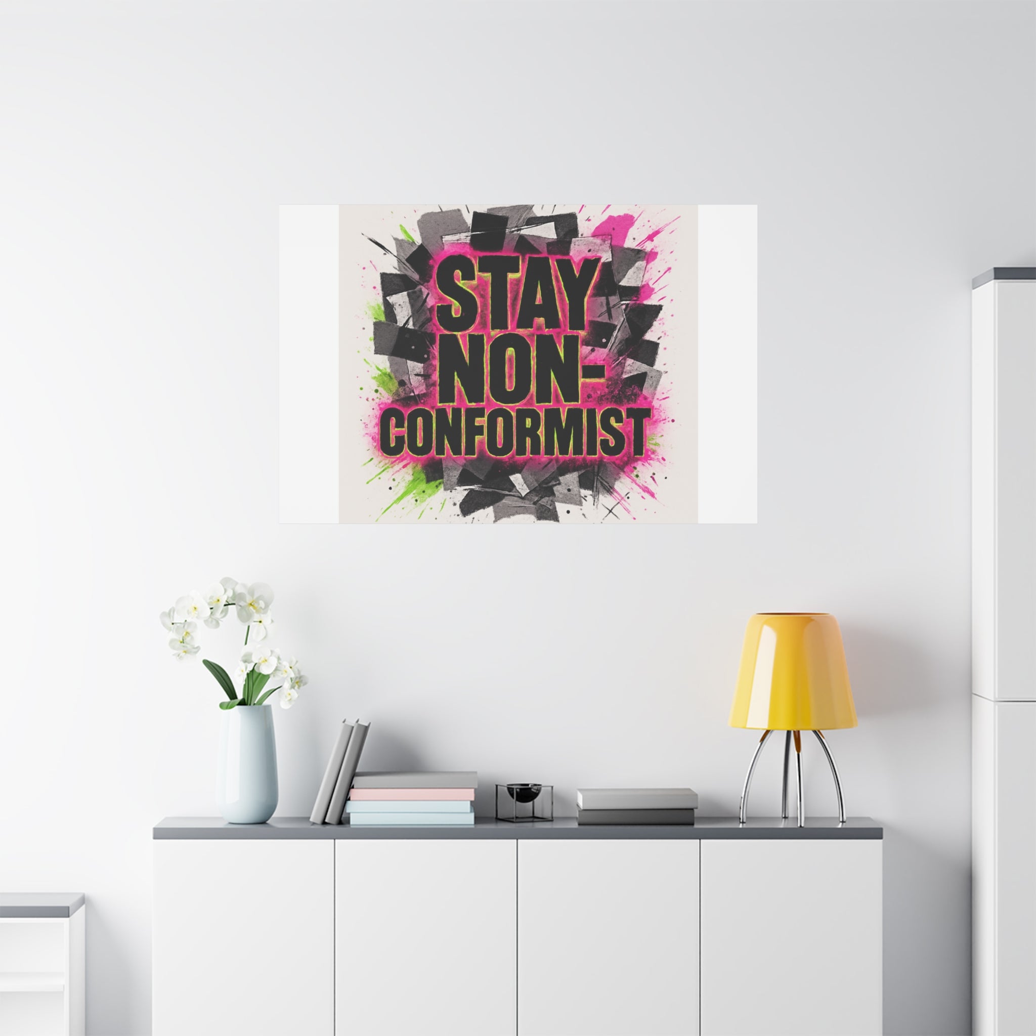 Canvas Wall Art — “Stay Non-Conformist” Street Art Print
