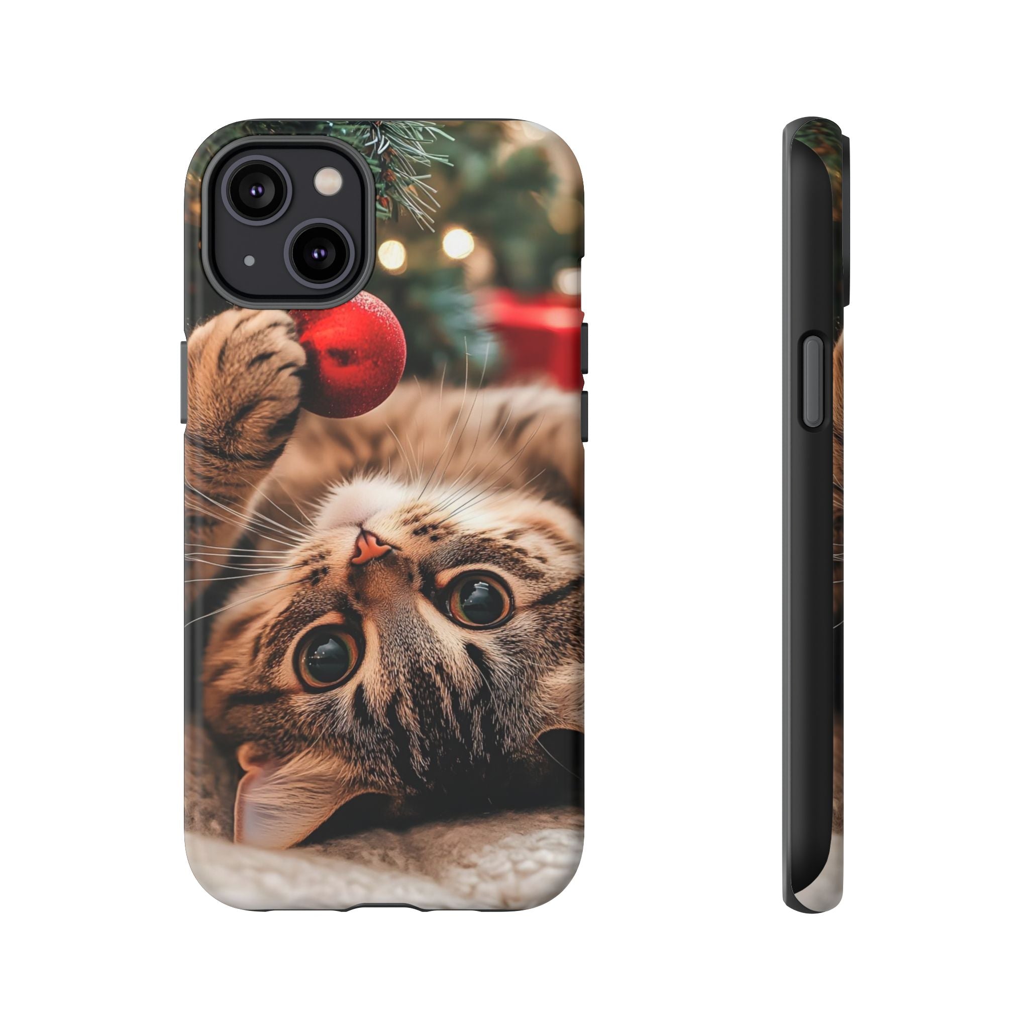 Cute Christmas Kitten Phone Case — Tough Protective Smartphone Cover