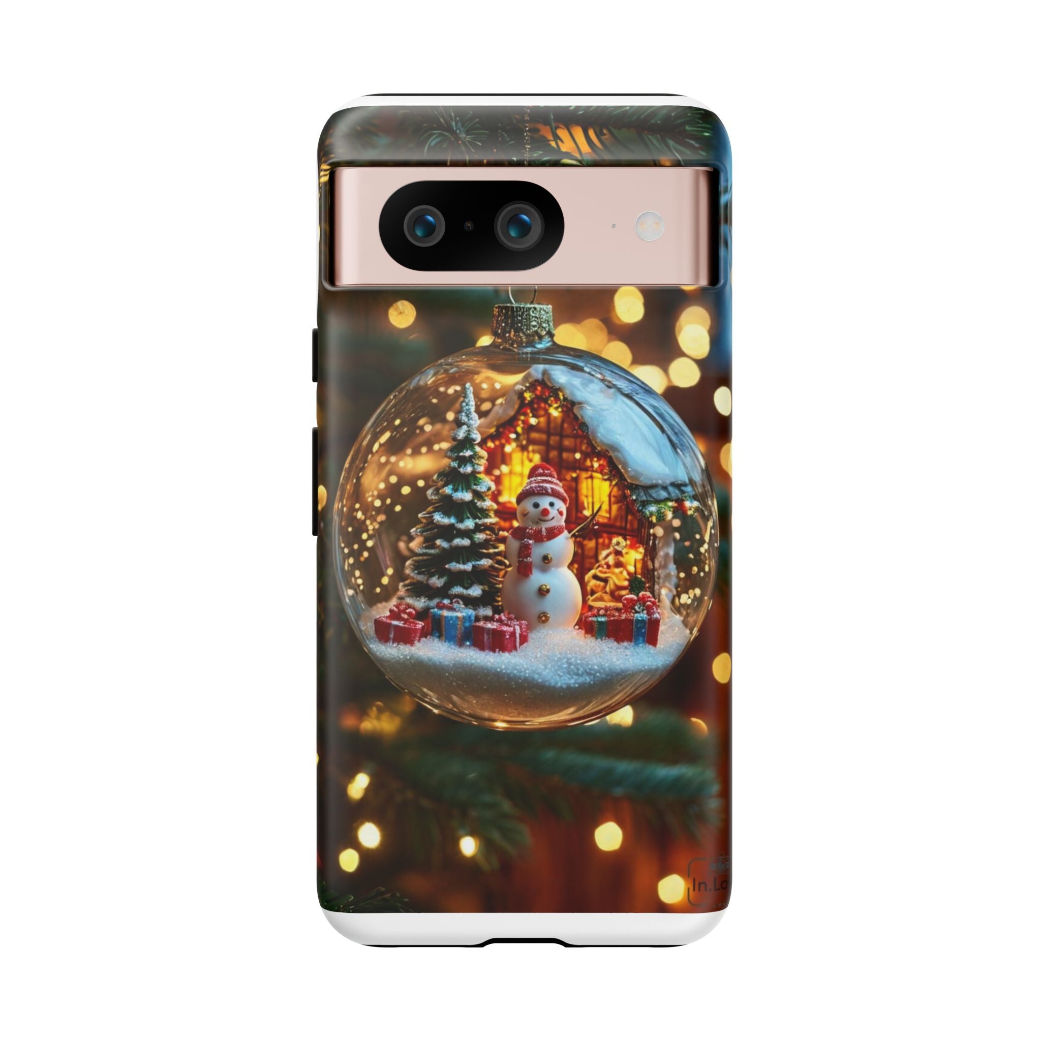 Christmas Snow Globe Phone Case — Festive Snowman Ornament Design