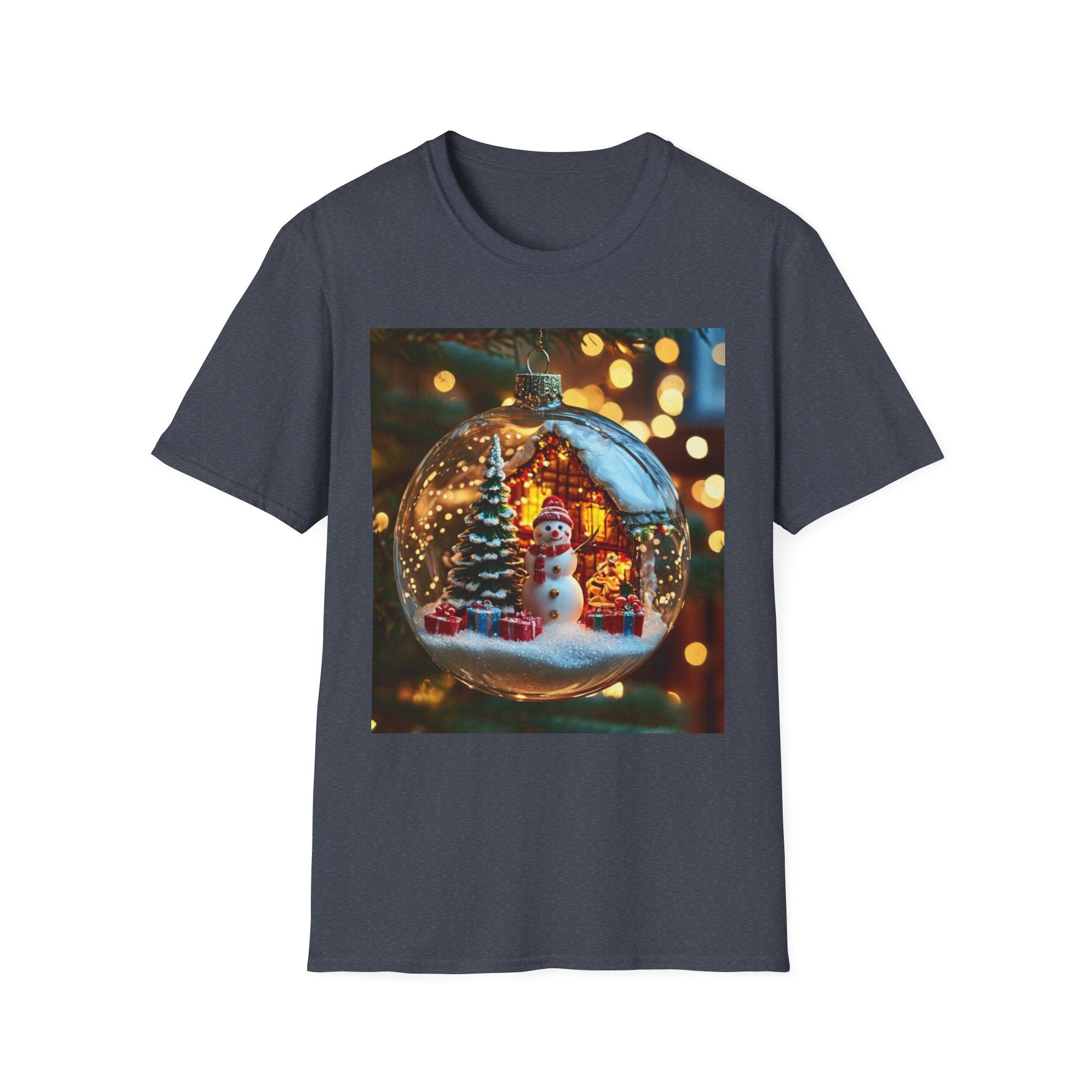 Christmas Snow Globe T-Shirt — Snowman Ornament Holiday Tee