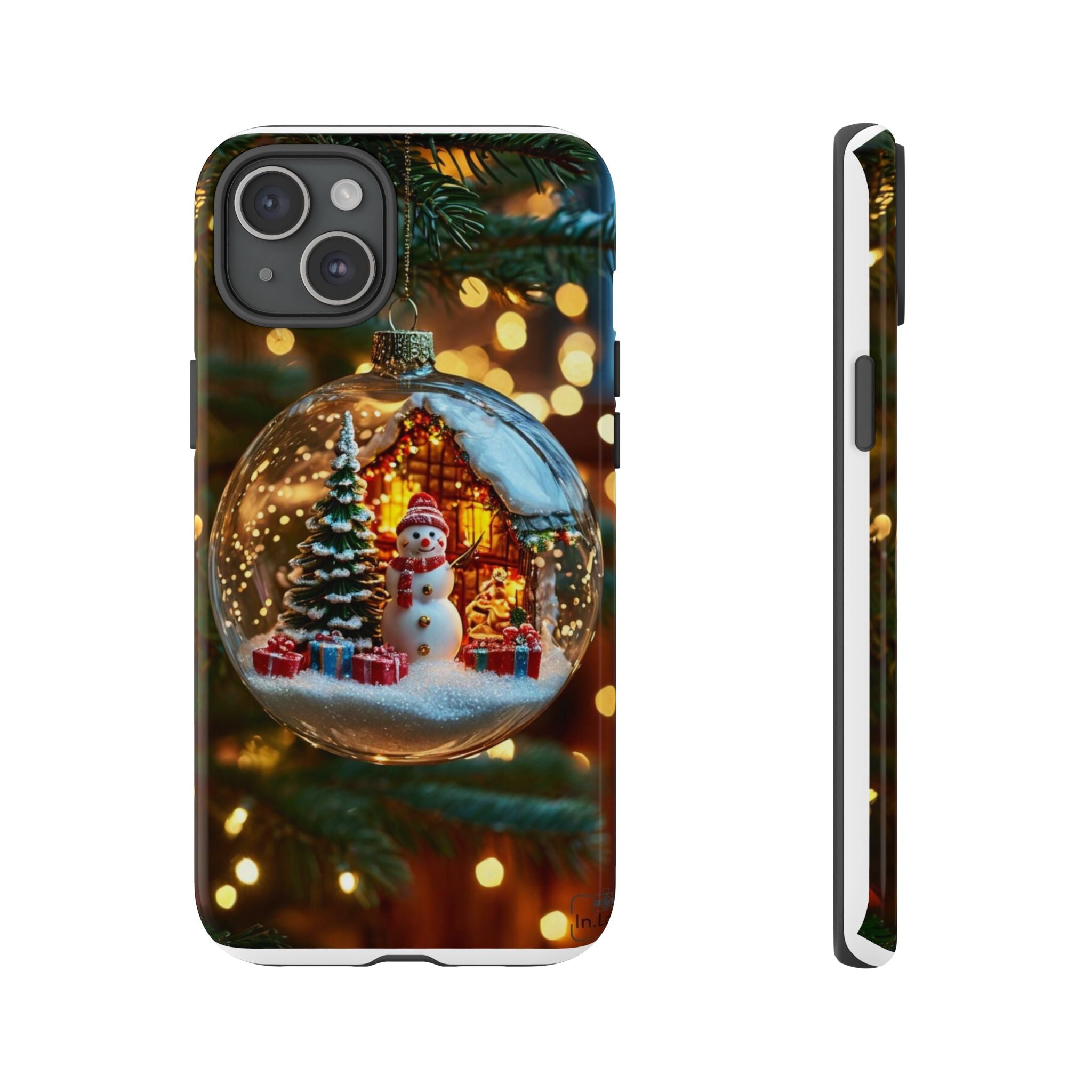 Christmas Snow Globe Phone Case — Festive Snowman Ornament Design