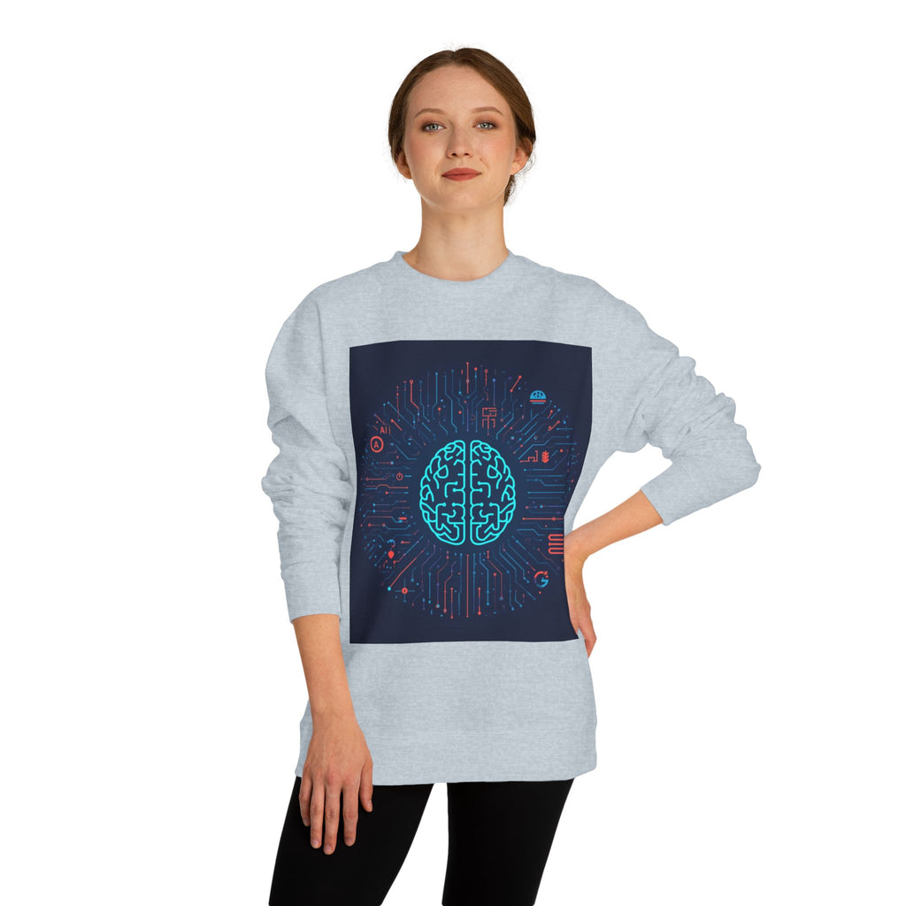 AI Brain Circuit Crewneck Sweatshirt