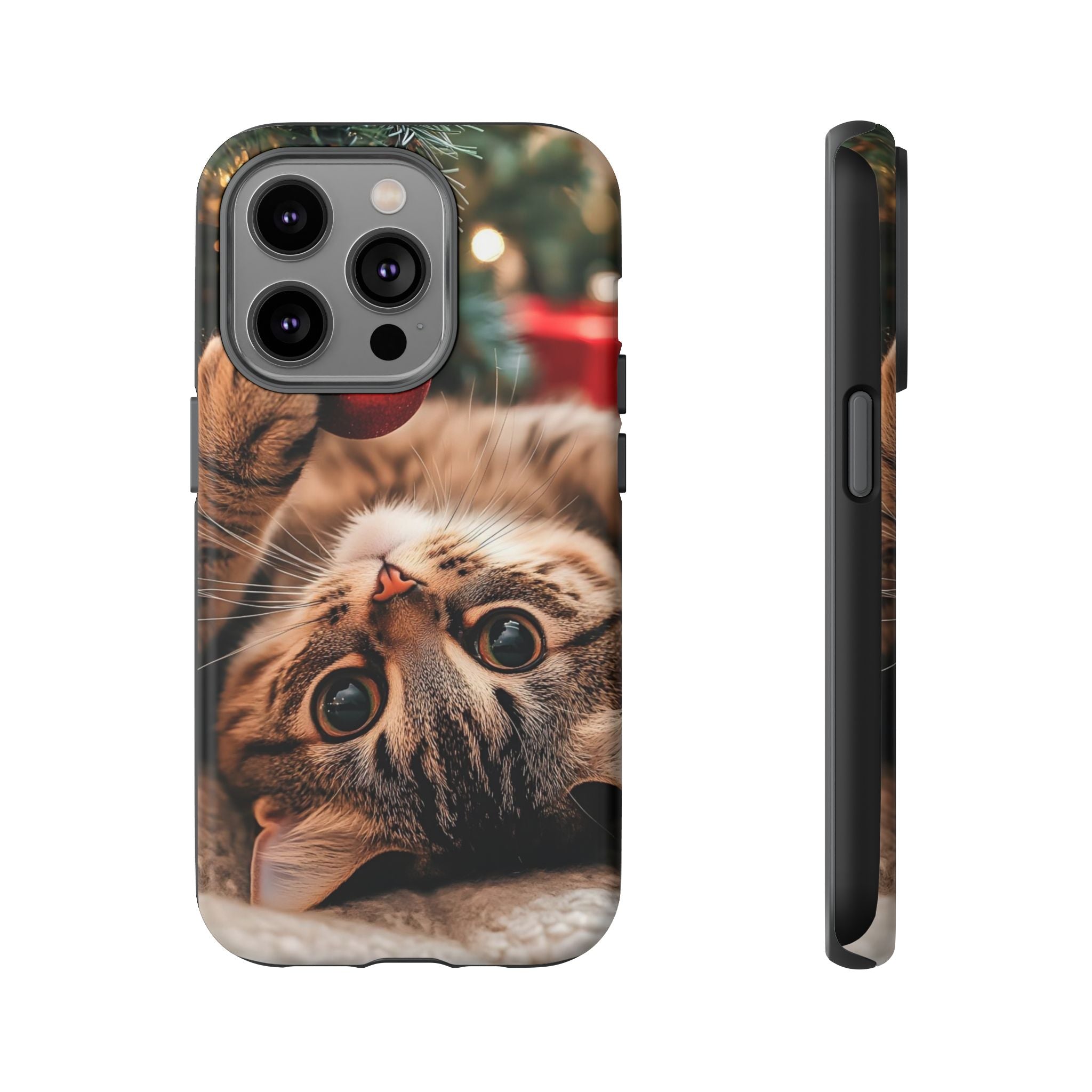 Cute Christmas Kitten Phone Case — Tough Protective Smartphone Cover