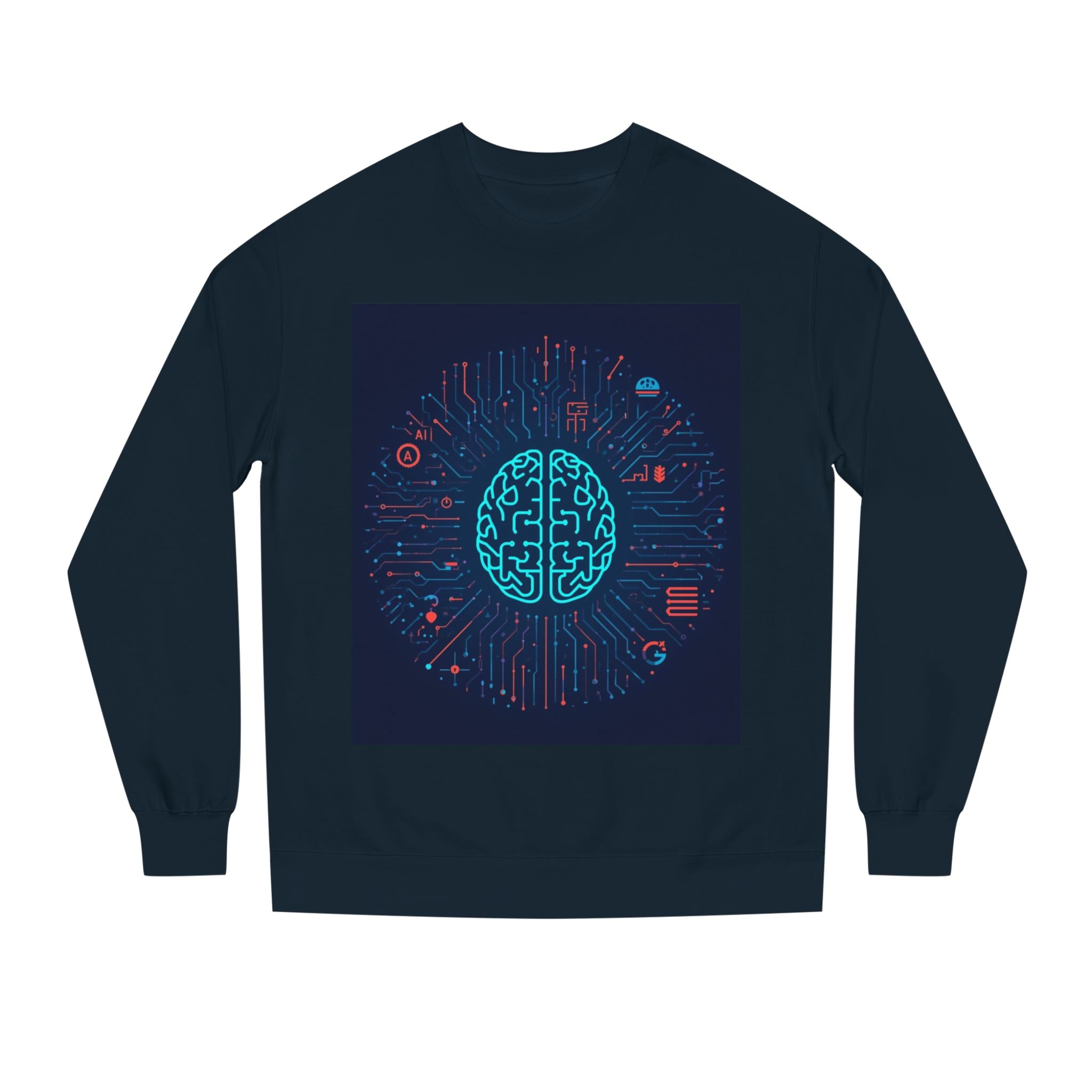 AI Brain Circuit Crewneck Sweatshirt